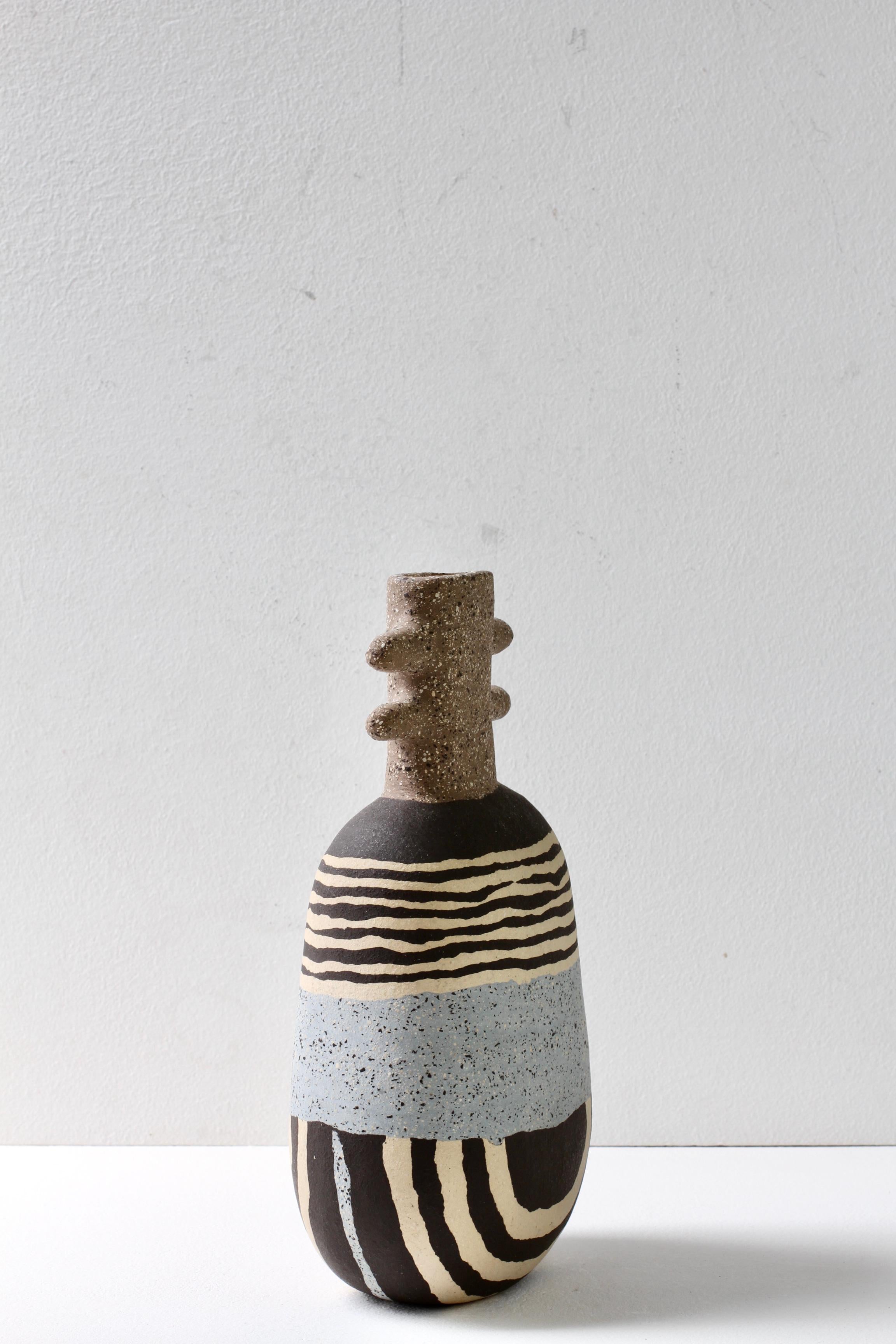 Vaso in gres Nerikomi firmato da Katharina Eichler, Studio d'Arte tedesco, #2 In condizioni ottime in vendita a Landau an der Isar, Bayern