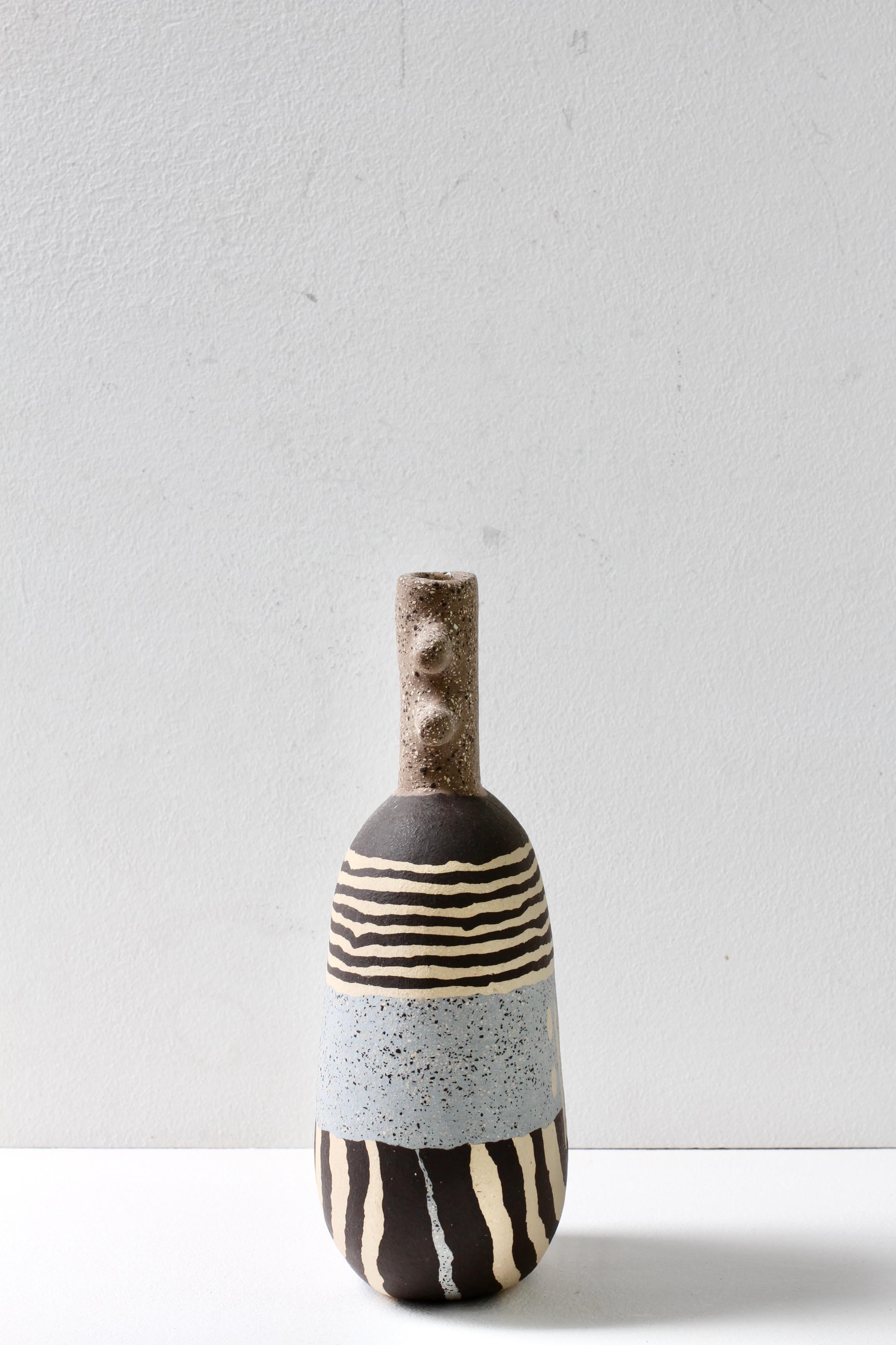 Vaso in gres Nerikomi firmato da Katharina Eichler, Studio d'Arte tedesco, #2 in vendita 1