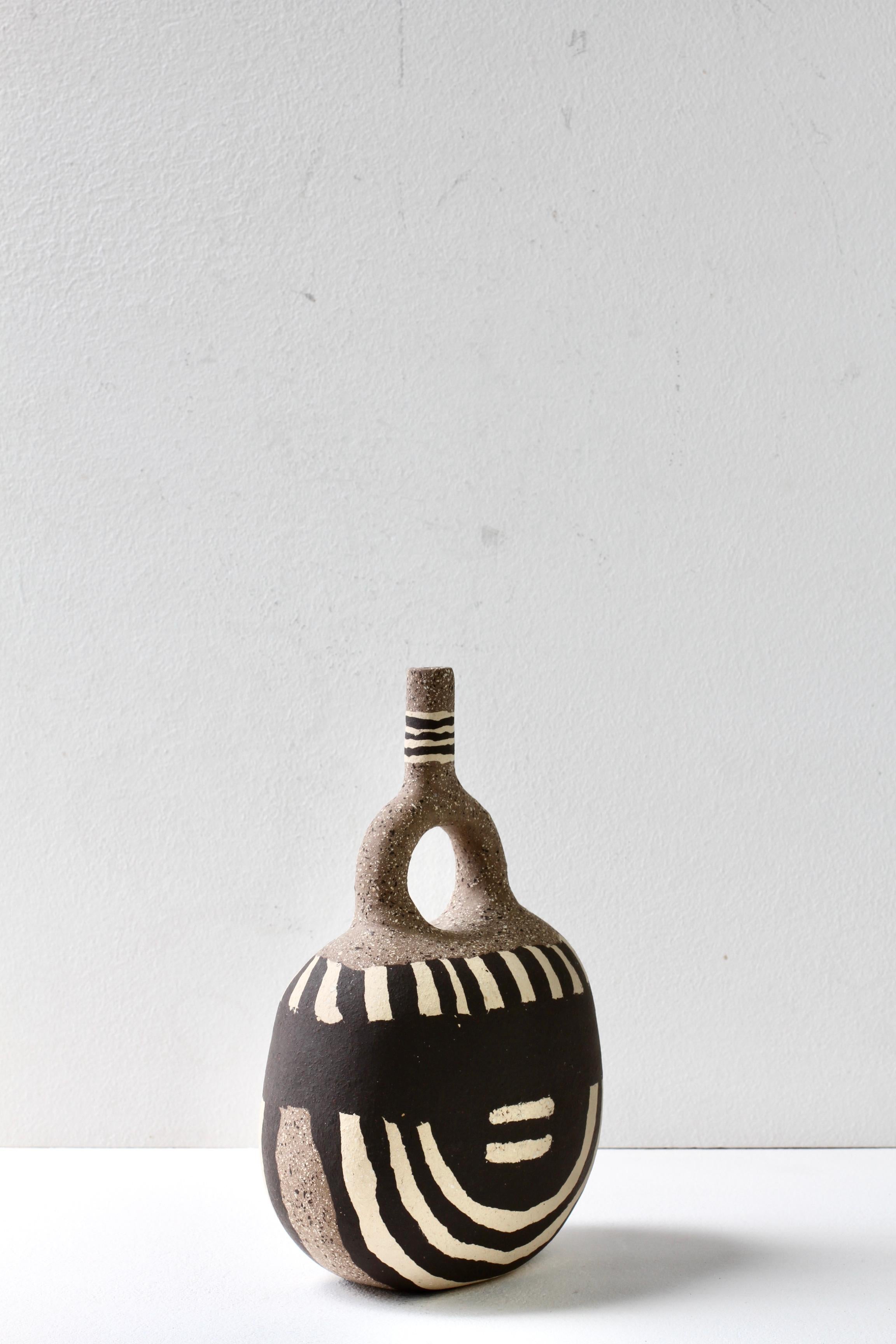Katharina Eichler, signierte Nerikomi-Keramikvase #3, German Art Studio, Steingut, Nerikomi im Angebot 3