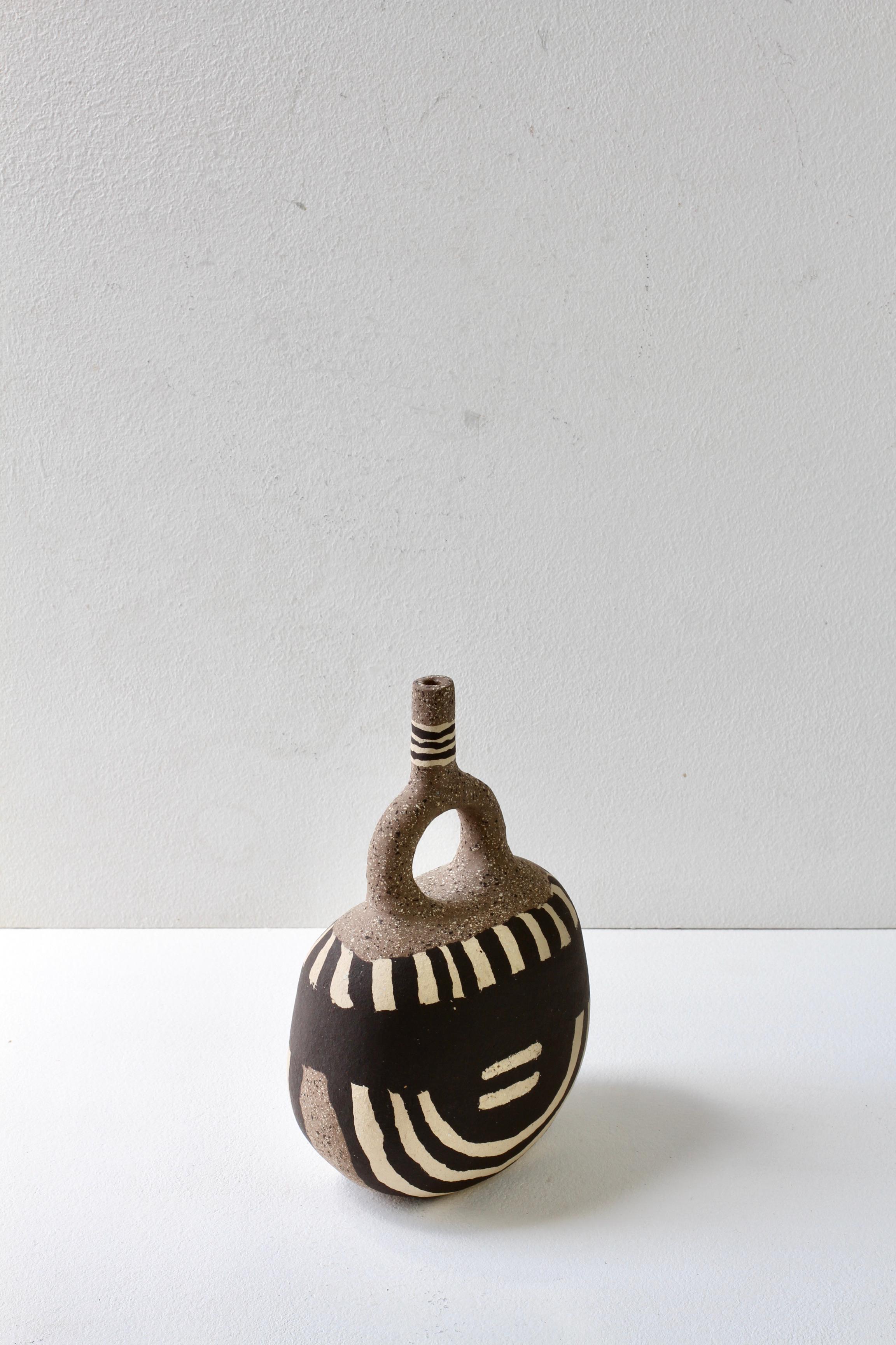 Katharina Eichler, signierte Nerikomi-Keramikvase #3, German Art Studio, Steingut, Nerikomi im Angebot 4
