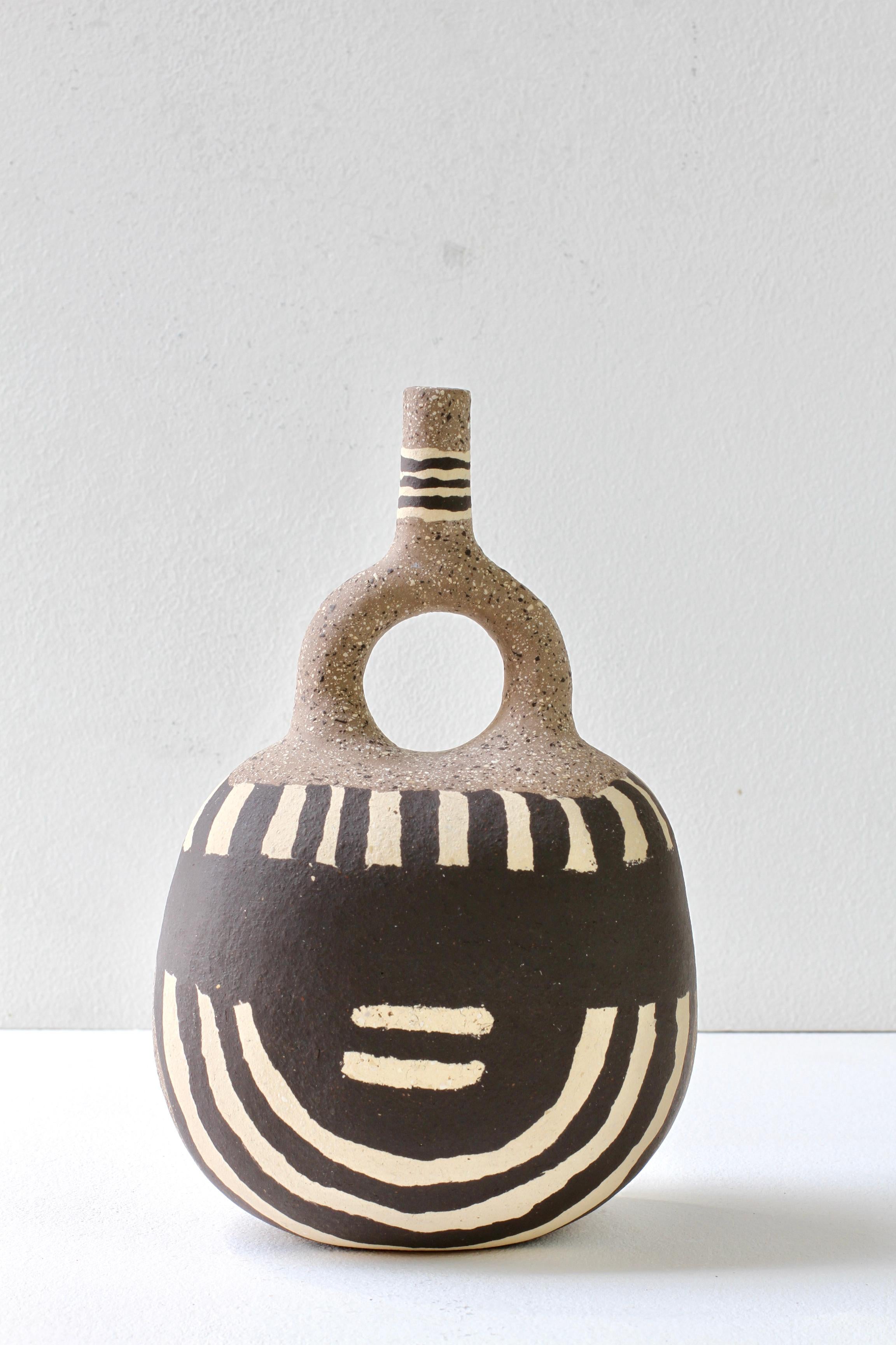 Katharina Eichler, signierte Nerikomi-Keramikvase #3, German Art Studio, Steingut, Nerikomi im Angebot 7