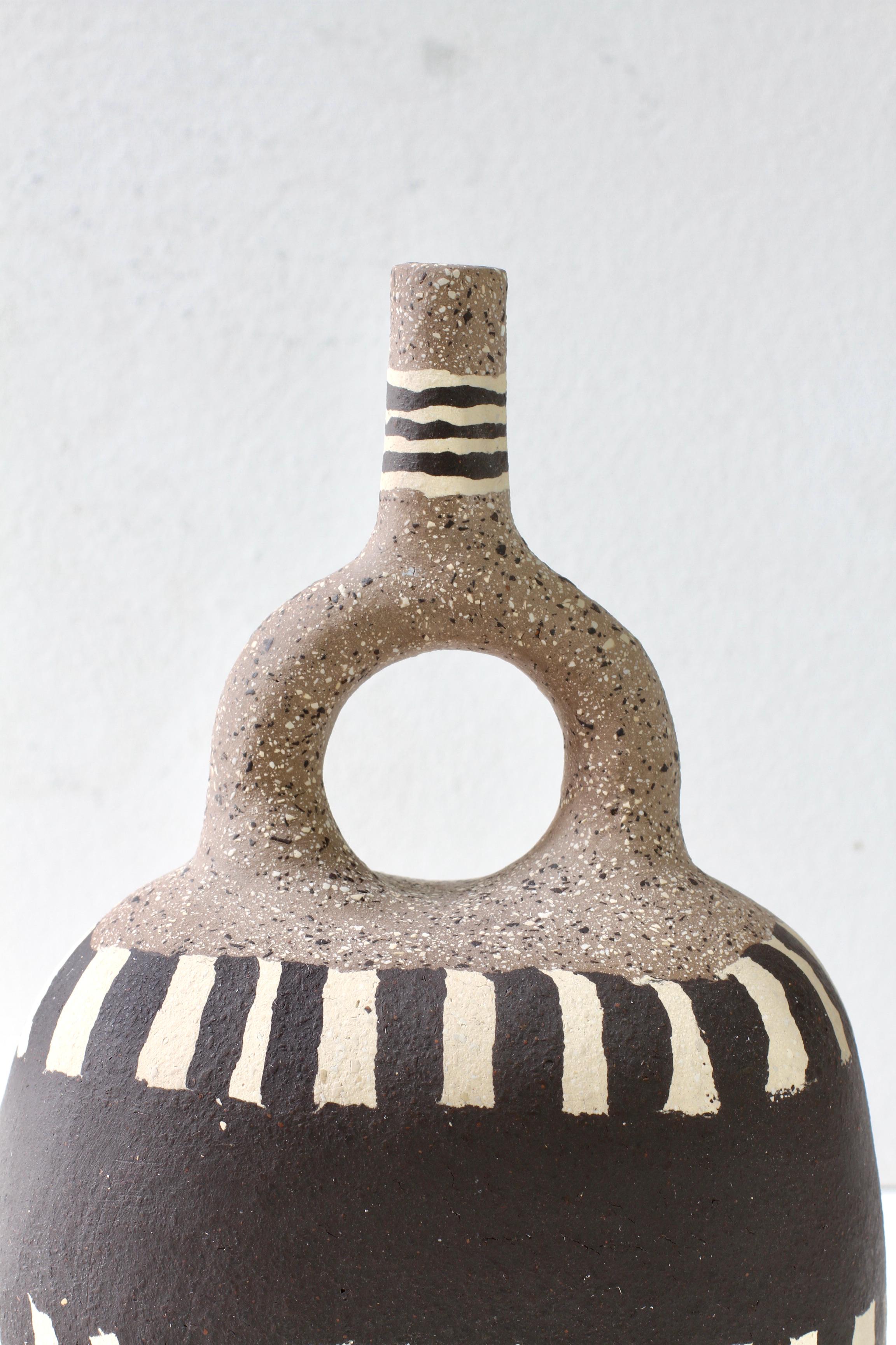 Katharina Eichler, signierte Nerikomi-Keramikvase #3, German Art Studio, Steingut, Nerikomi im Angebot 9