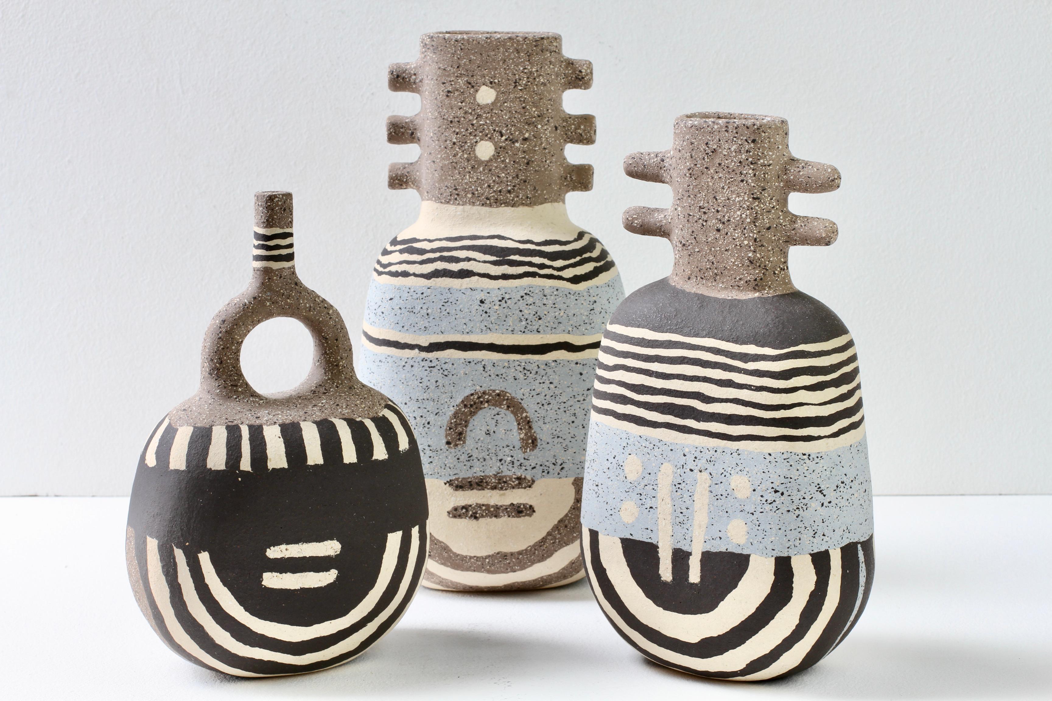 Katharina Eichler, signierte Nerikomi-Keramikvase #3, German Art Studio, Steingut, Nerikomi im Angebot 11