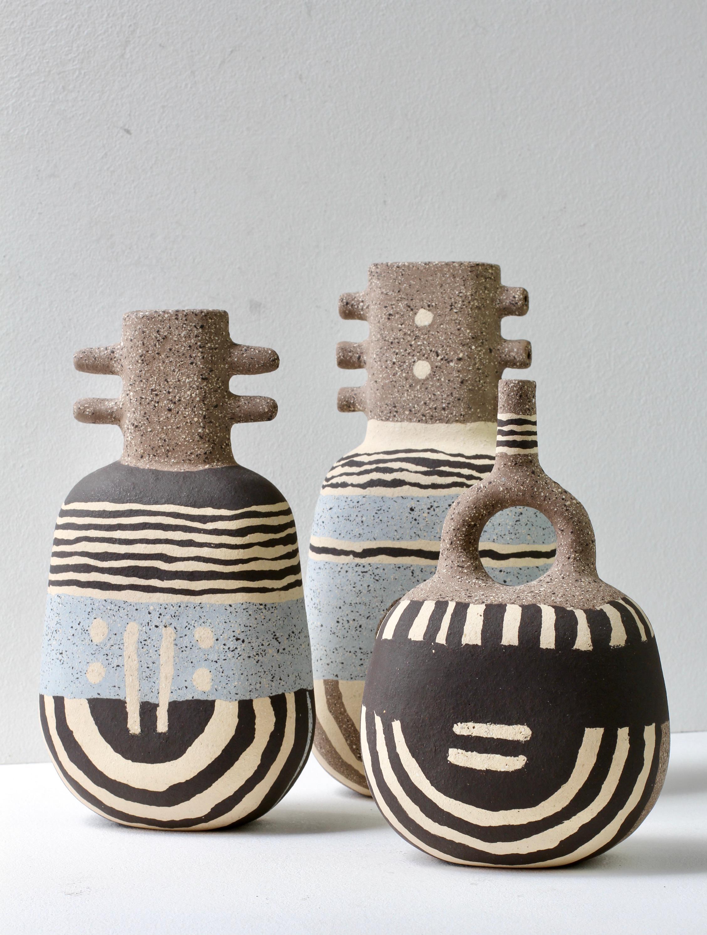 Katharina Eichler, signierte Nerikomi-Keramikvase #3, German Art Studio, Steingut, Nerikomi im Angebot 12