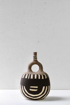 Katharina Eichler Signé German Art Studio Stoneware Nerikomi Pottery Vase #3