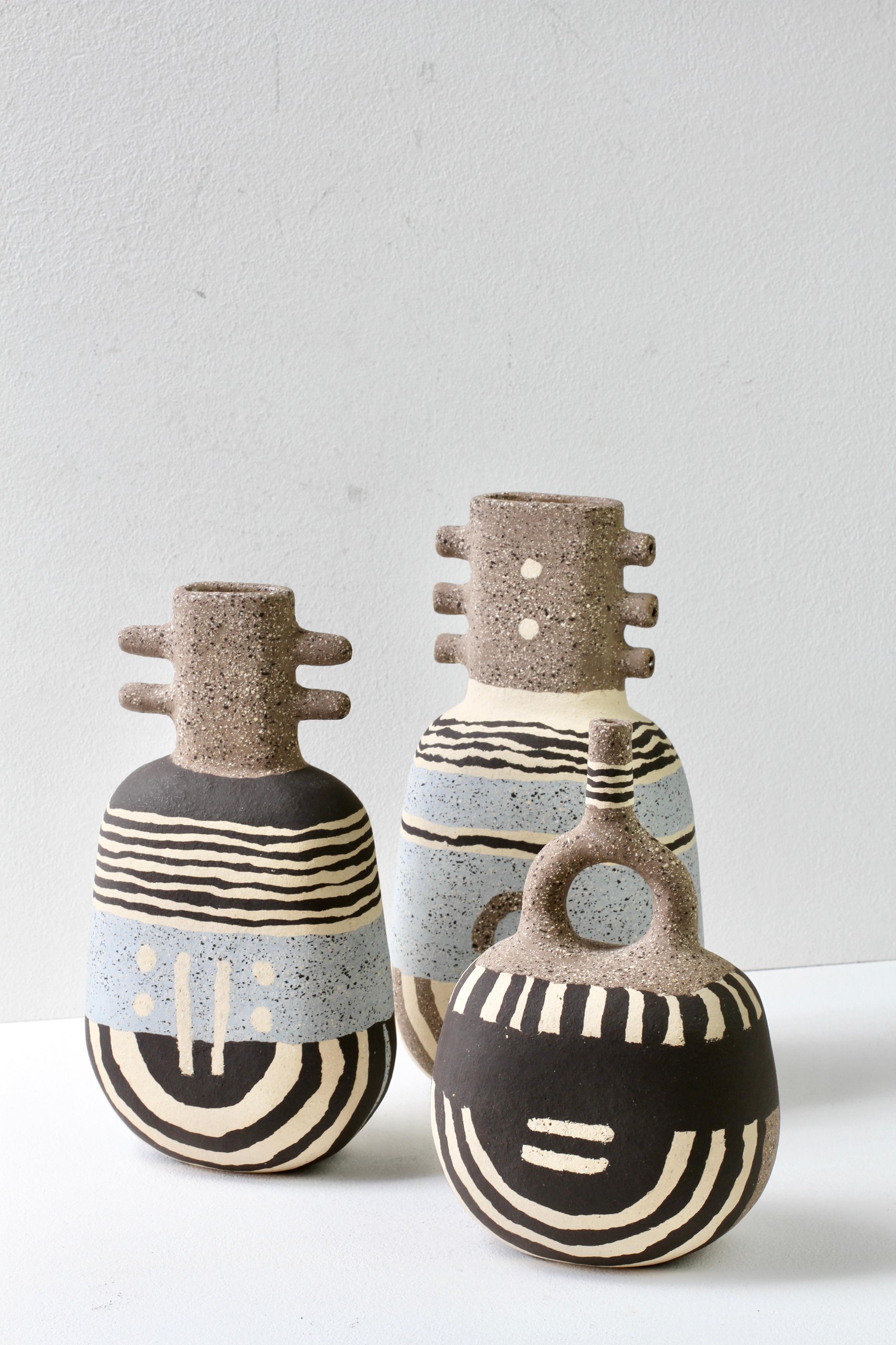 Katharina Eichler, signierte Nerikomi-Keramikvase #3, German Art Studio, Steingut, Nerikomi im Angebot 13
