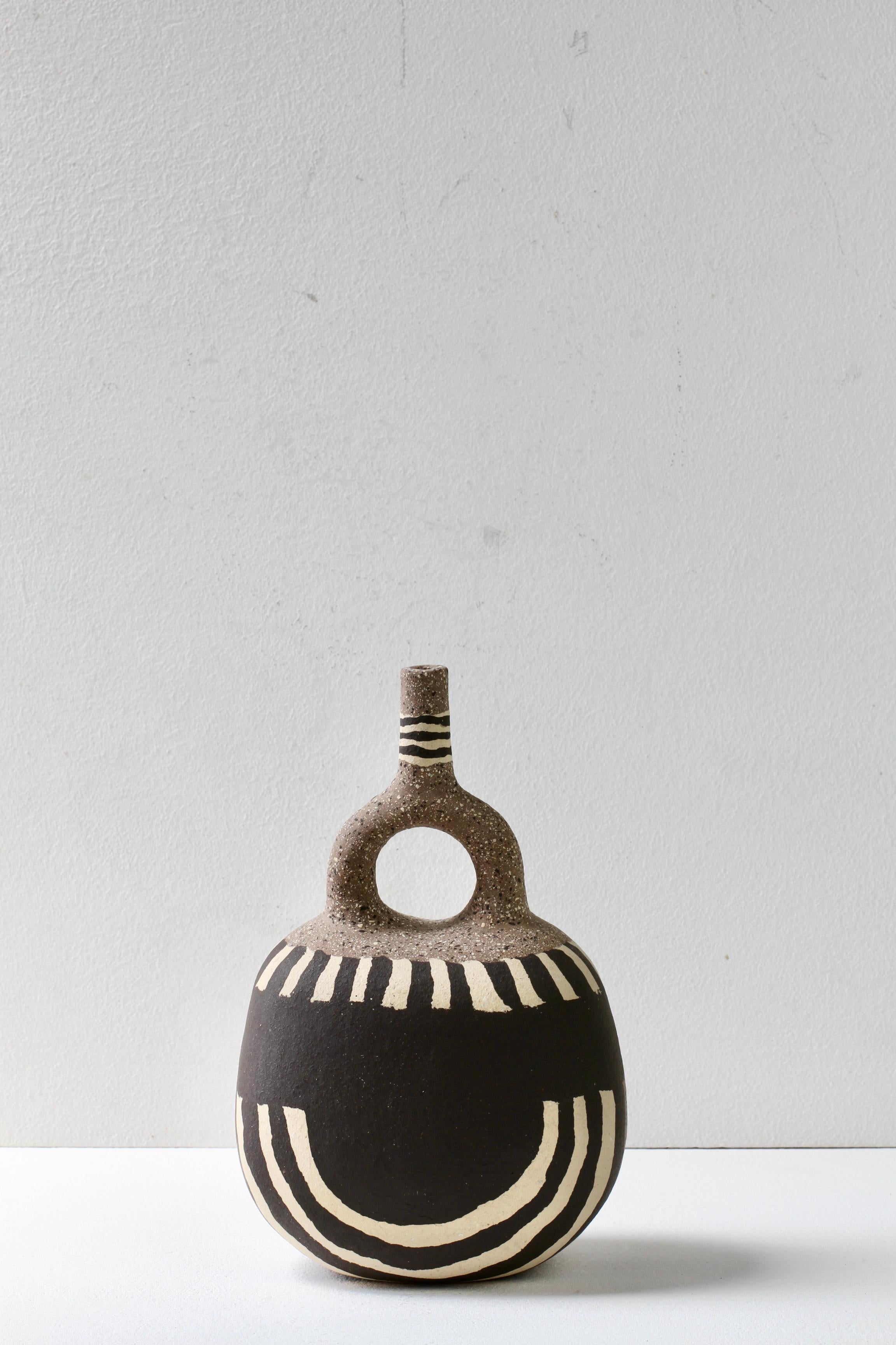 Katharina Eichler, signierte Nerikomi-Keramikvase #3, German Art Studio, Steingut, Nerikomi im Zustand „Hervorragend“ im Angebot in Landau an der Isar, Bayern