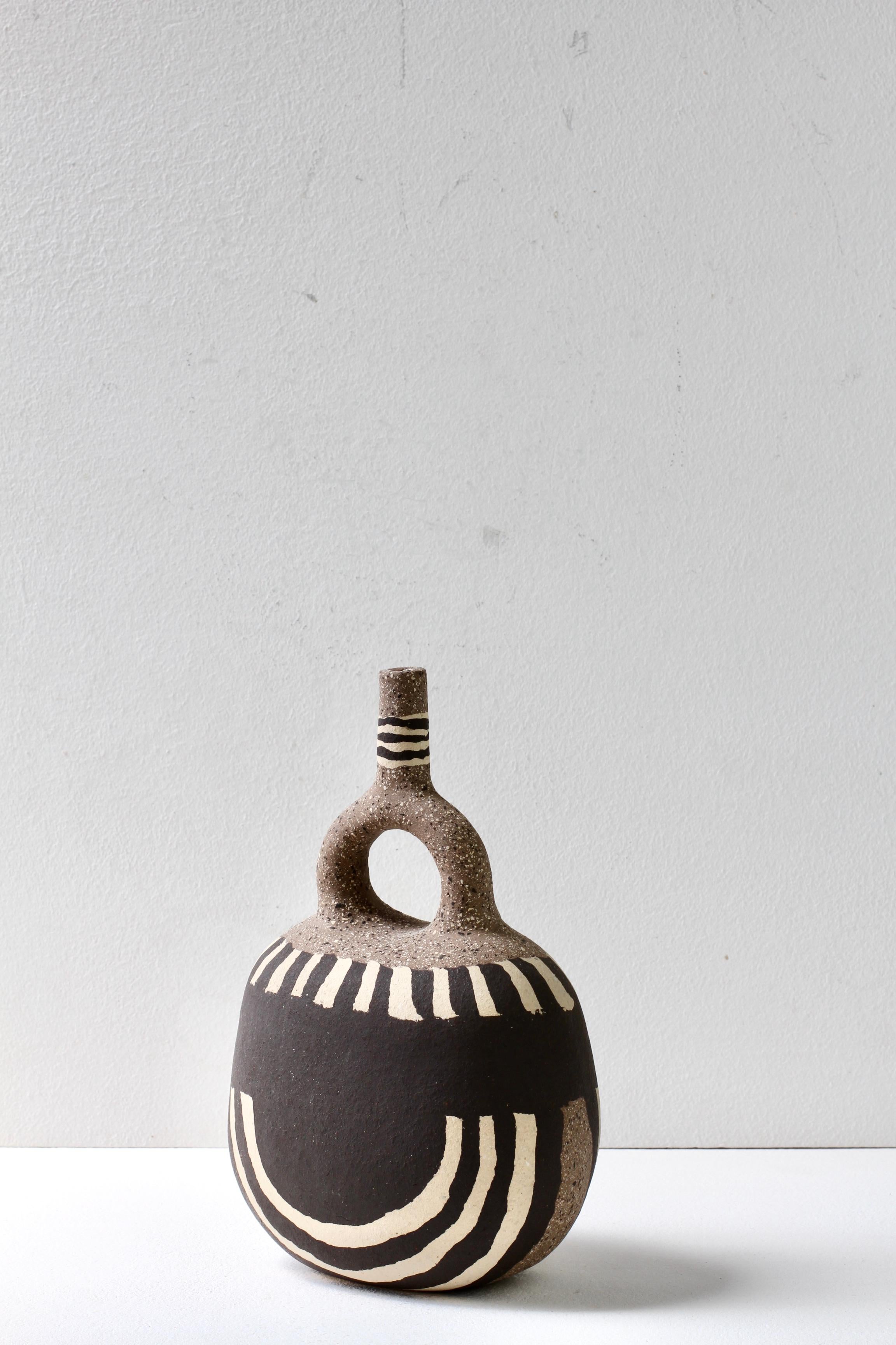 Katharina Eichler, signierte Nerikomi-Keramikvase #3, German Art Studio, Steingut, Nerikomi (21. Jahrhundert und zeitgenössisch) im Angebot