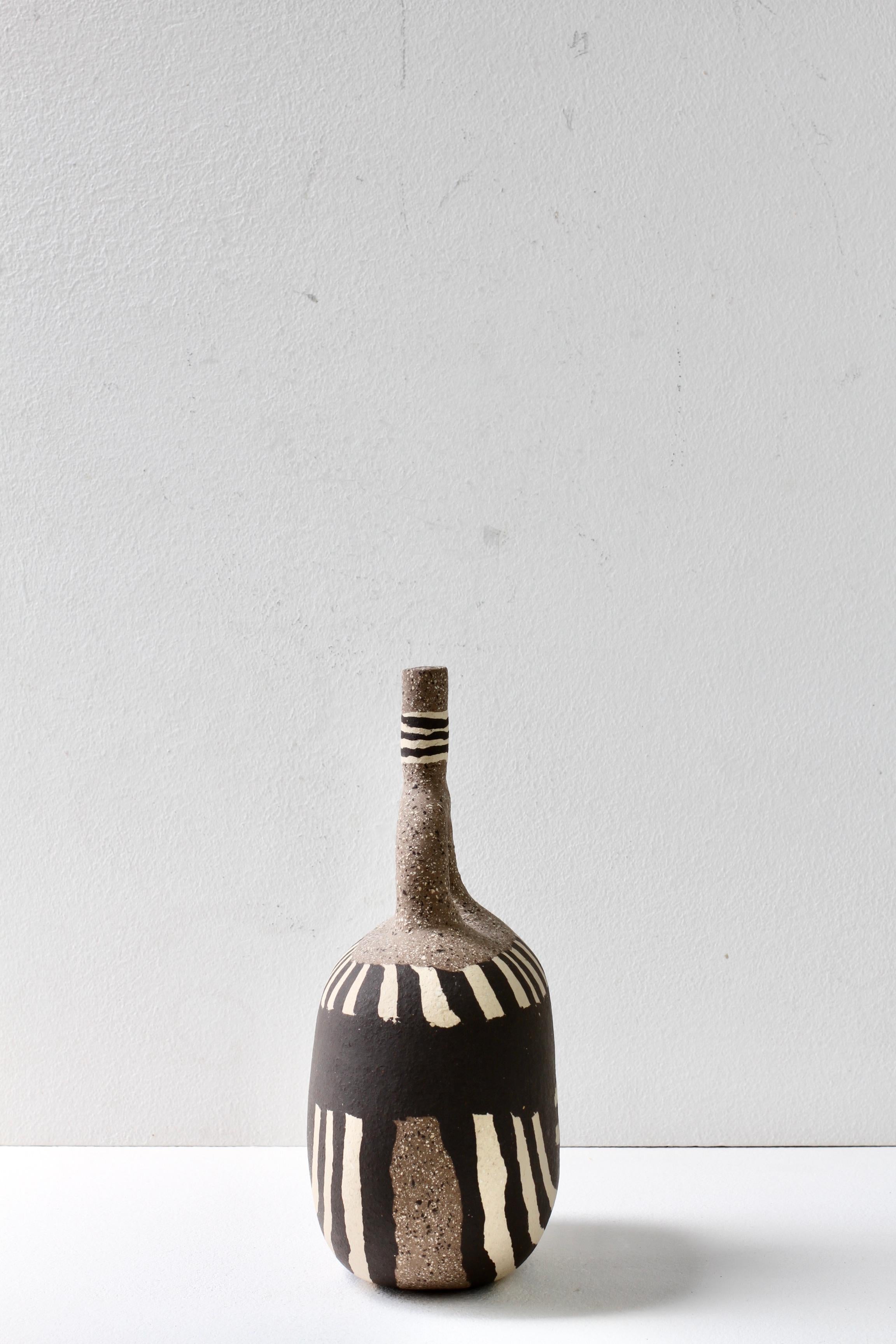 Katharina Eichler, signierte Nerikomi-Keramikvase #3, German Art Studio, Steingut, Nerikomi im Angebot 1