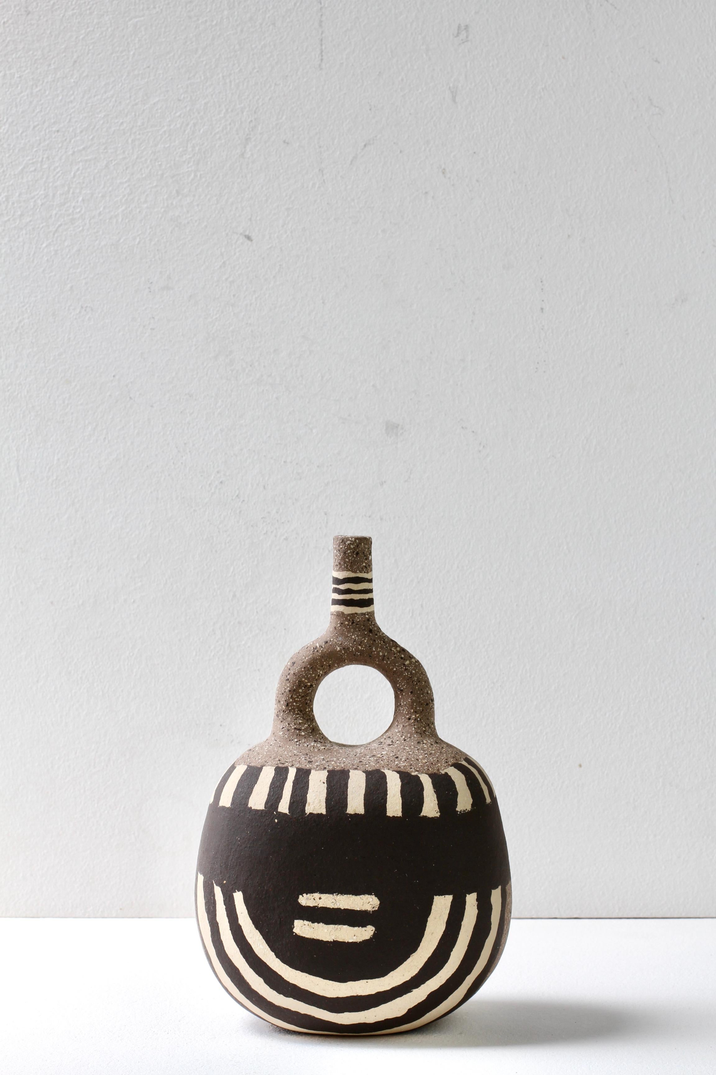 Katharina Eichler, signierte Nerikomi-Keramikvase #3, German Art Studio, Steingut, Nerikomi im Angebot 2