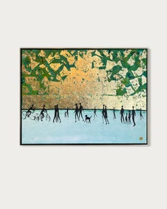 A Kiss remembered - K.Hormel Contemporary abstract summer family painting