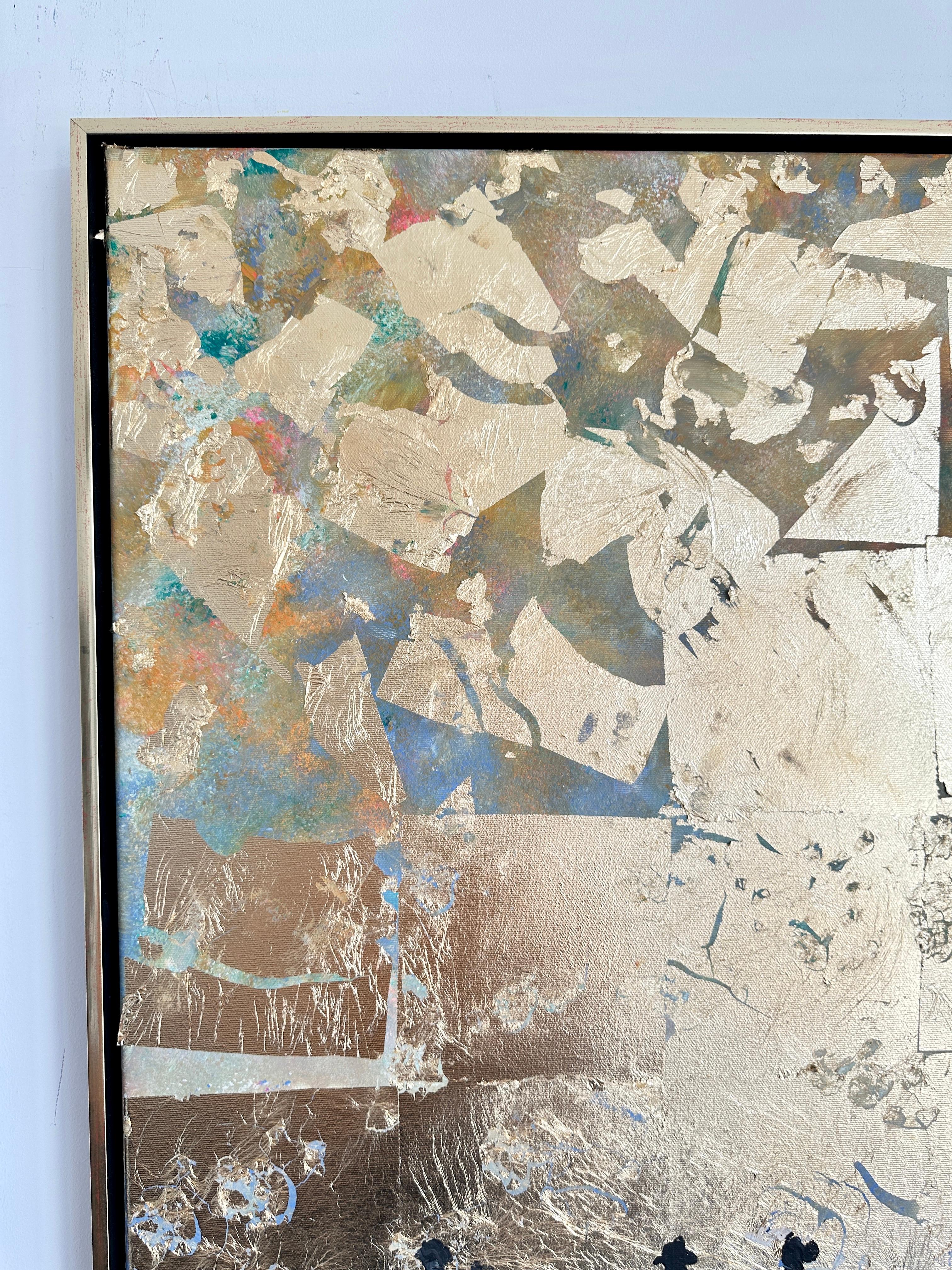 A Walk with You - Astratto contemporaneo con foglia d'oro  pittura in vendita 9