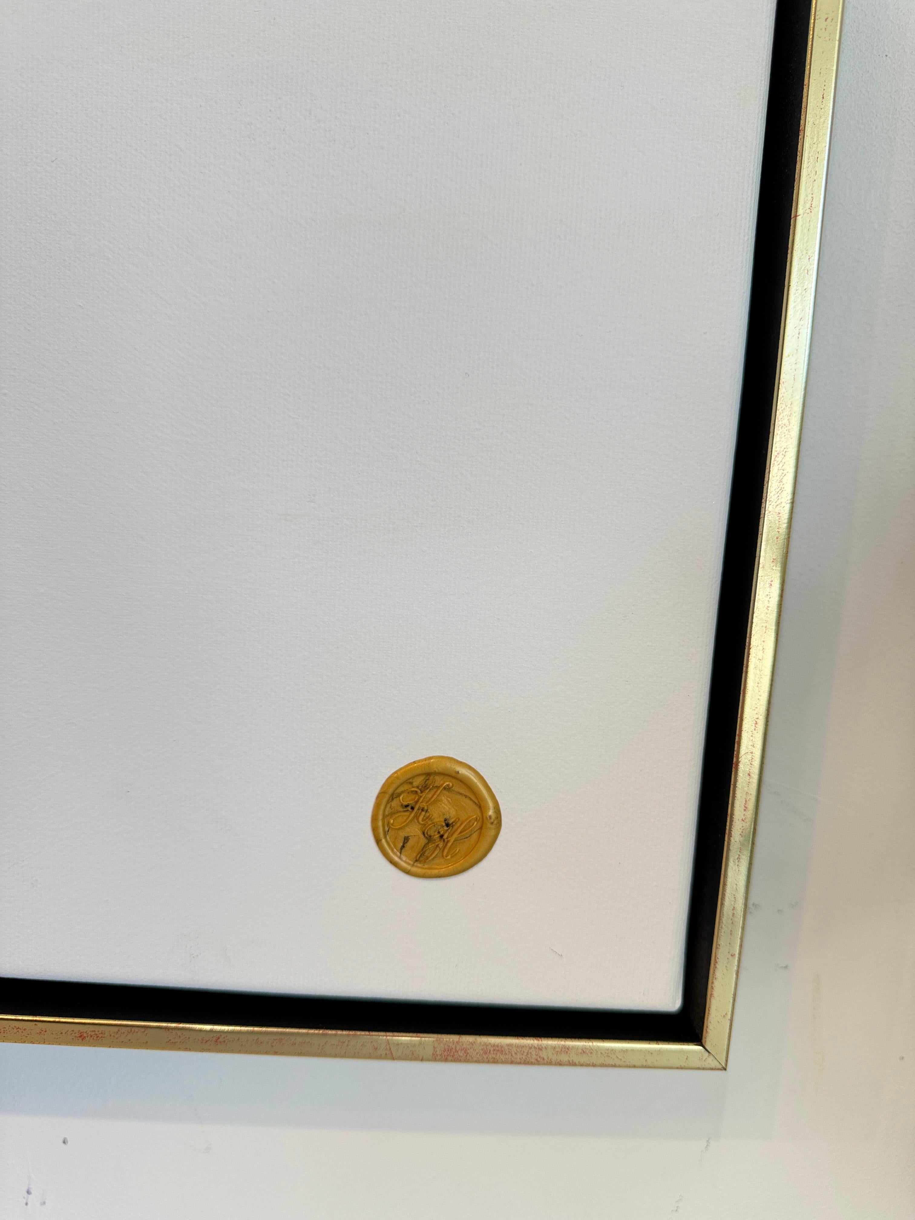 Immer bei dir, bis zum Ende der Zeit - Blattgold - Zeitgenössische abstrakte Malerei im Angebot 12