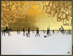 Always With You, Until the End of Time- Gold Leaf Contemporary abstract painting