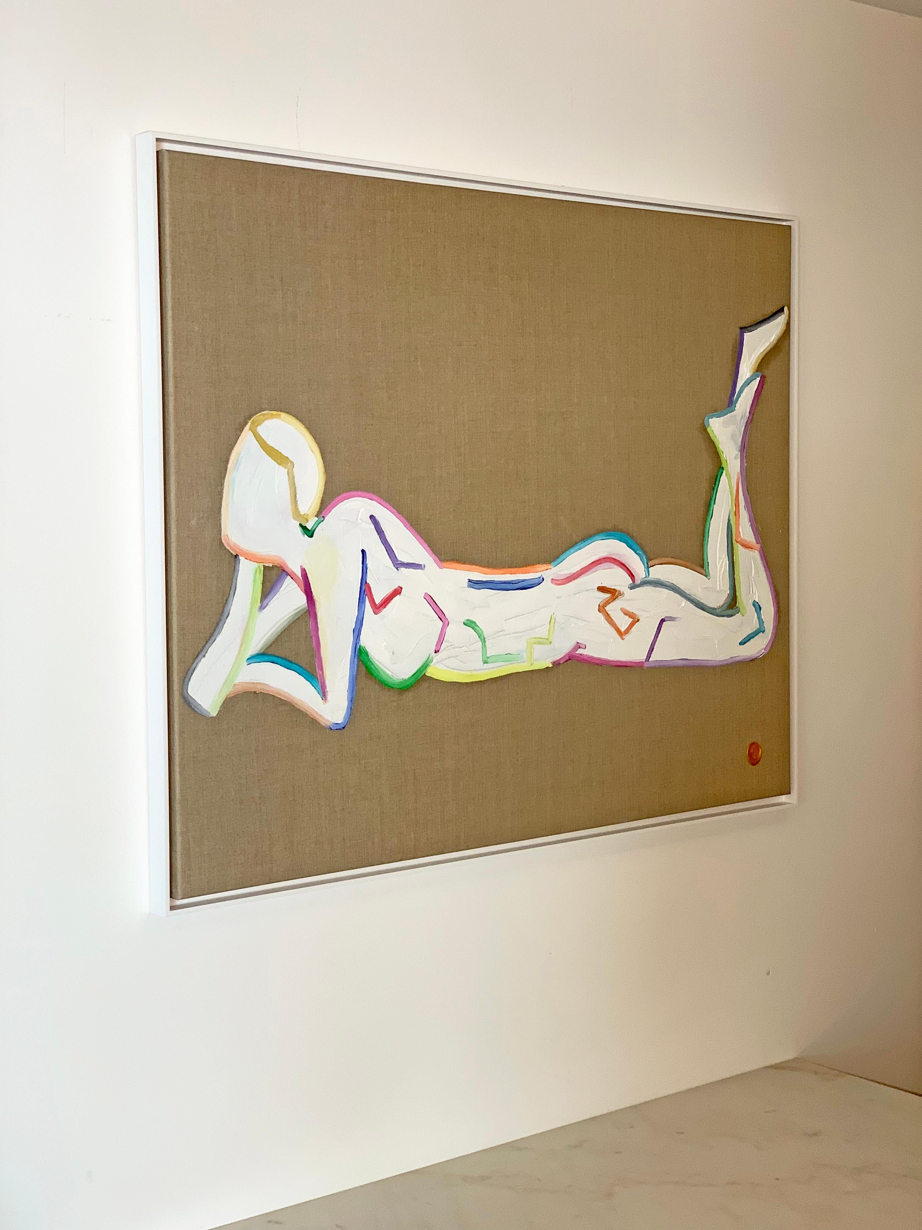 Posa comoda per Matisse di K. Hormel - Pittura ad olio contemporanea di nudo 2