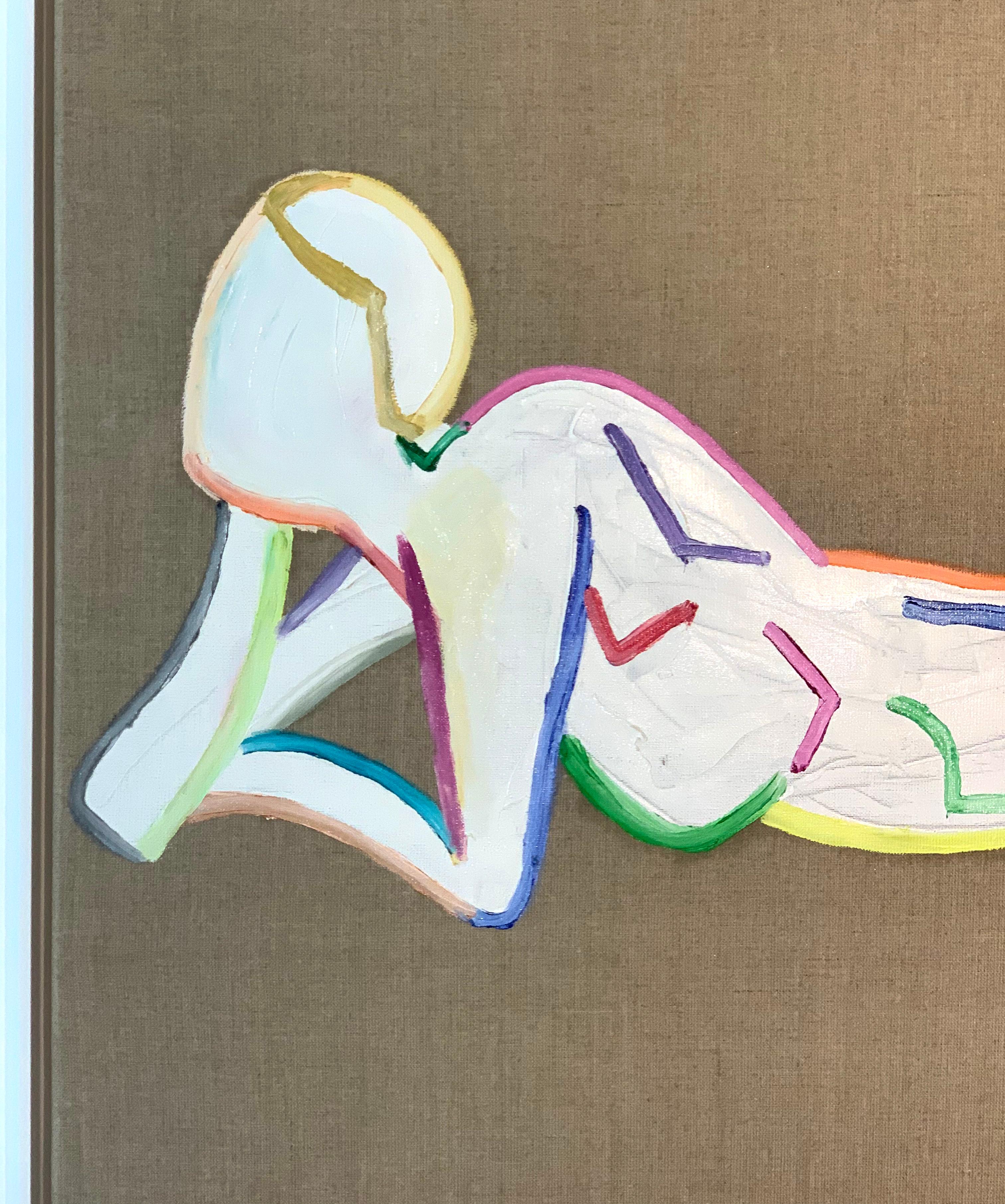 Posa comoda per Matisse di K. Hormel - Pittura ad olio contemporanea di nudo 3