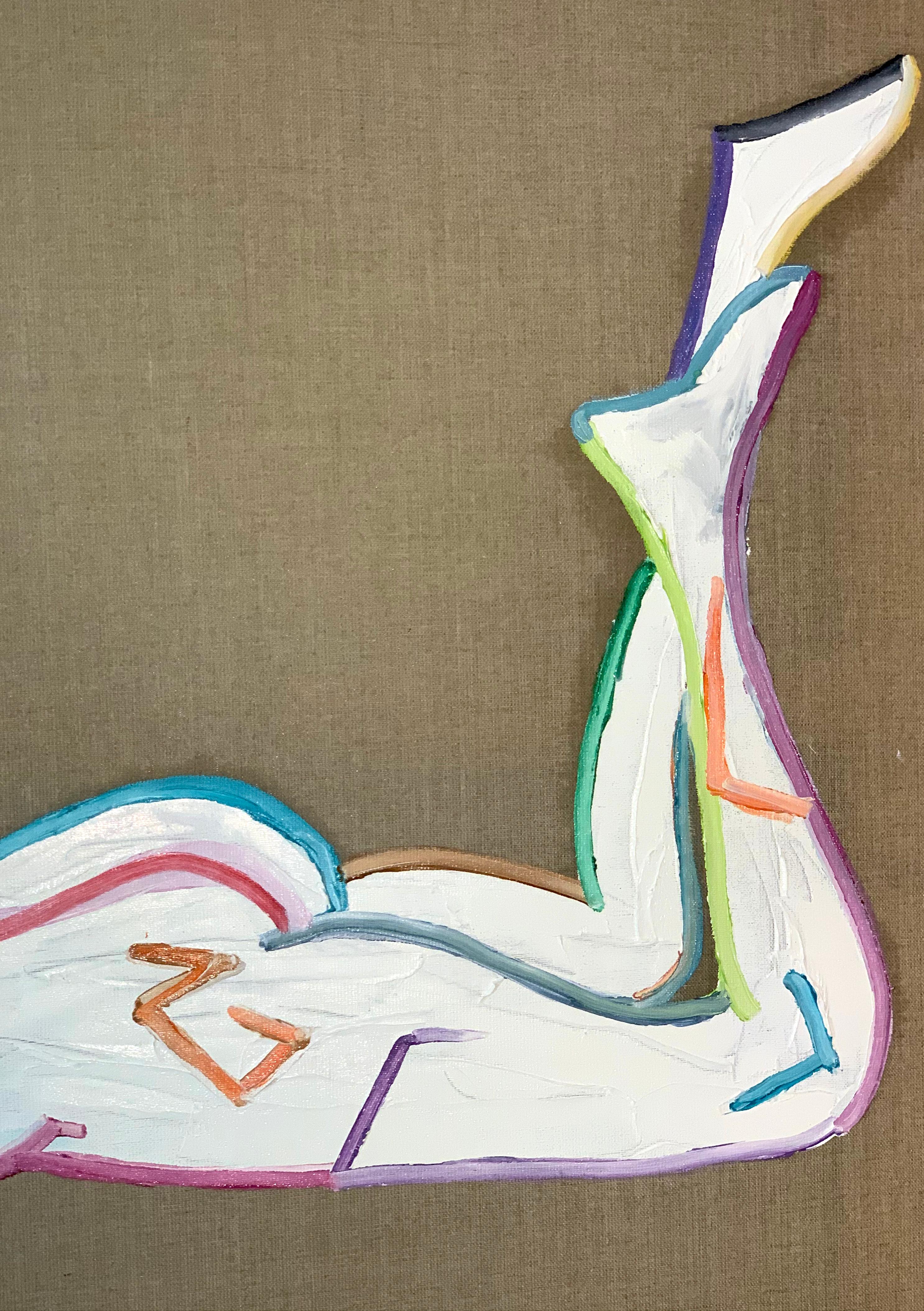 Posa comoda per Matisse di K. Hormel - Pittura ad olio contemporanea di nudo 5