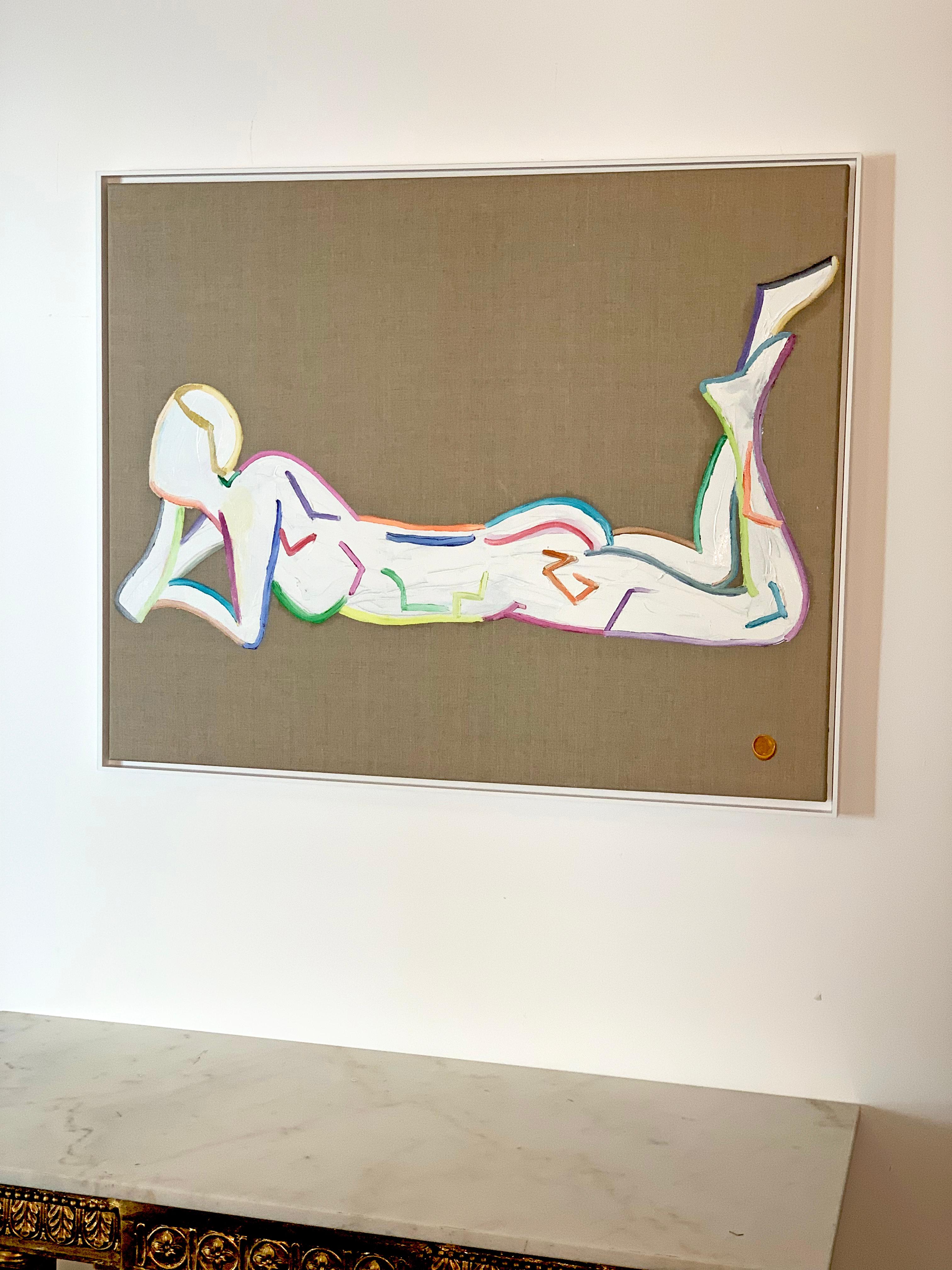 Posa comoda per Matisse di K. Hormel - Pittura ad olio contemporanea di nudo 6