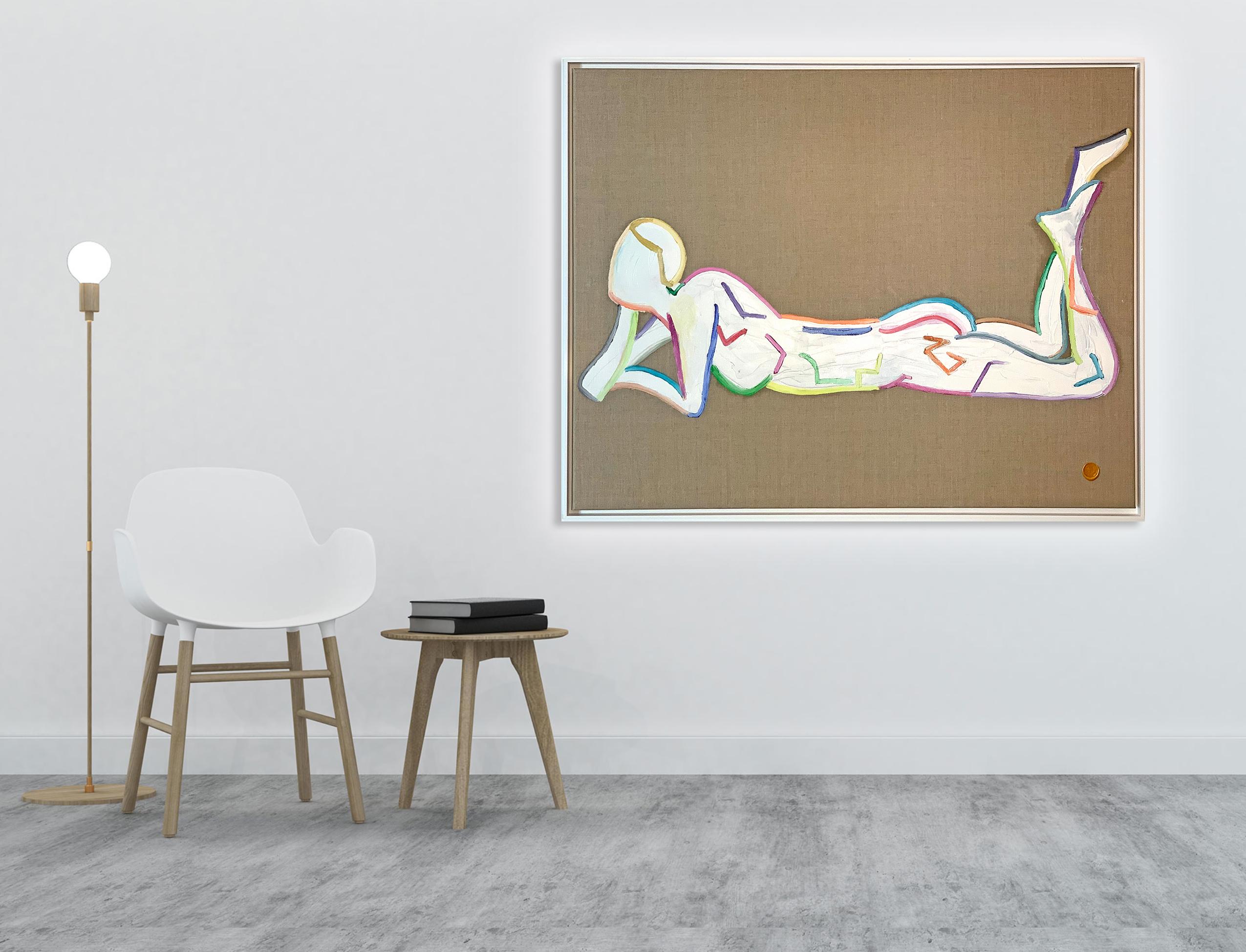 Posa comoda per Matisse di K. Hormel - Pittura ad olio contemporanea di nudo 7
