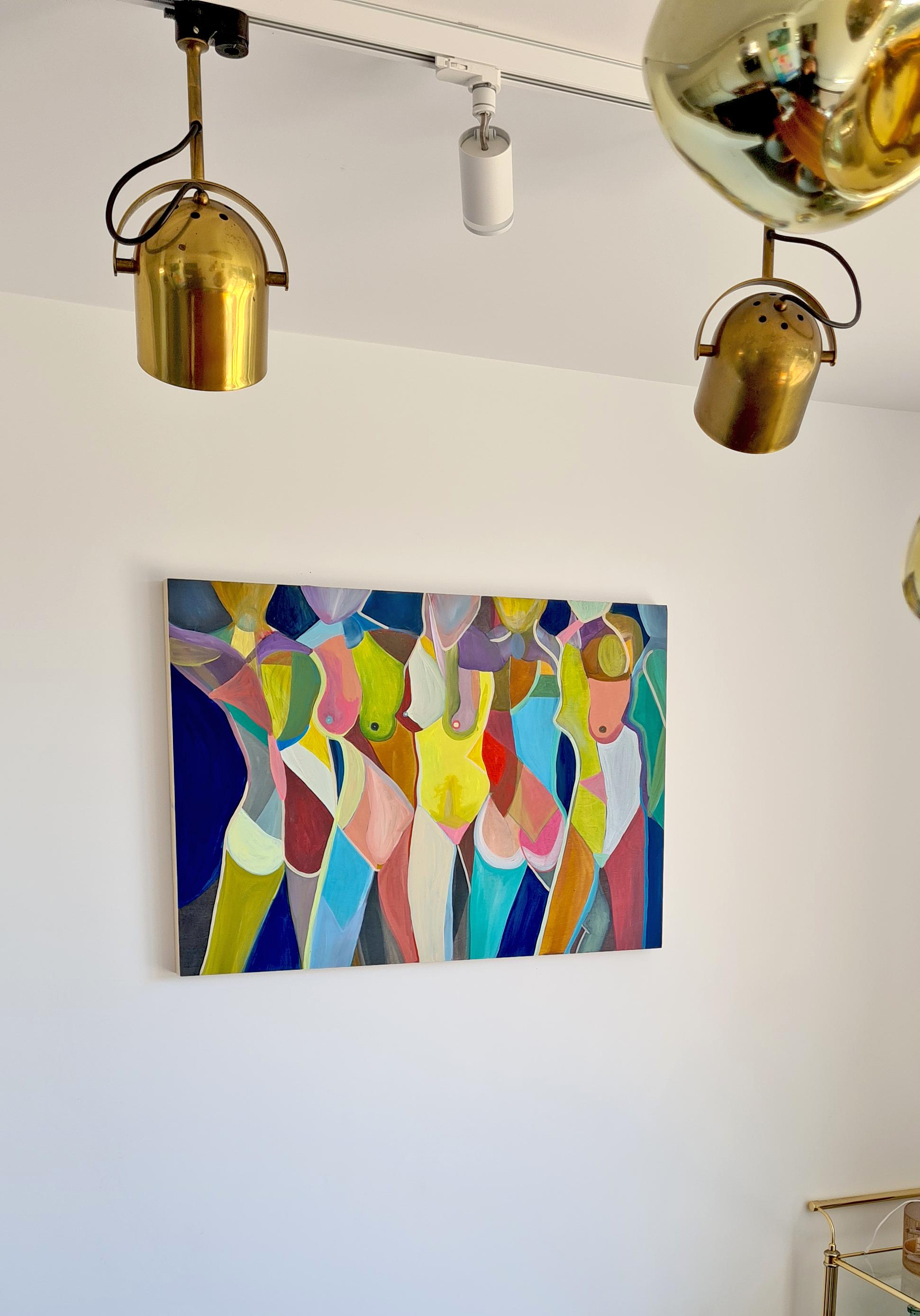 Elegant in their color scheme Hormel's paintings are beautifully contemporary and unobtrusive, yet full of life, happiness and color.

This is inspired by Modigliani drawings.


About the Gallery:
Folly and Muse was established in 2015 in London to
