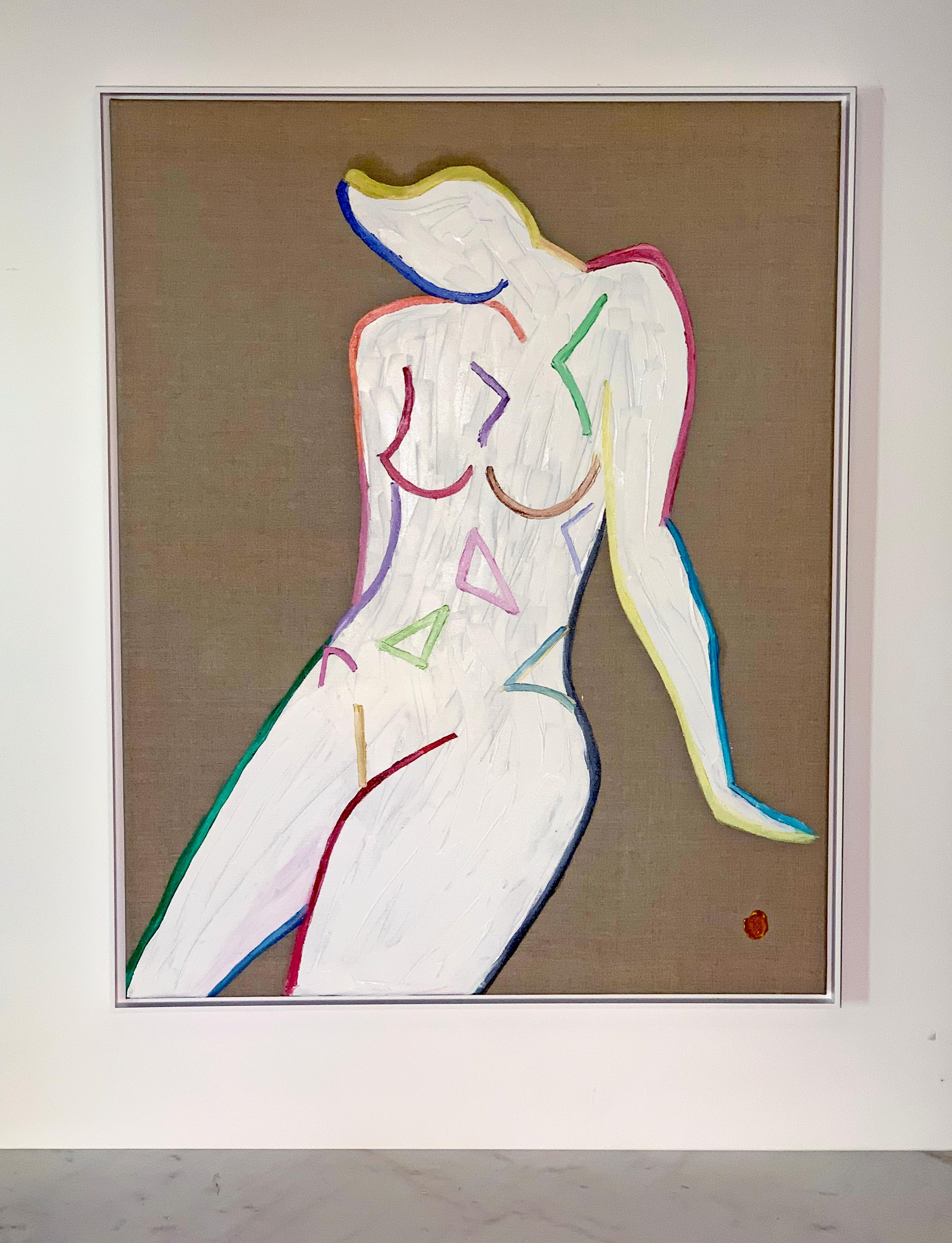 Soñar despierto by K. Hormel - Desnudo Óleo abstracto contemporáneo en venta 1