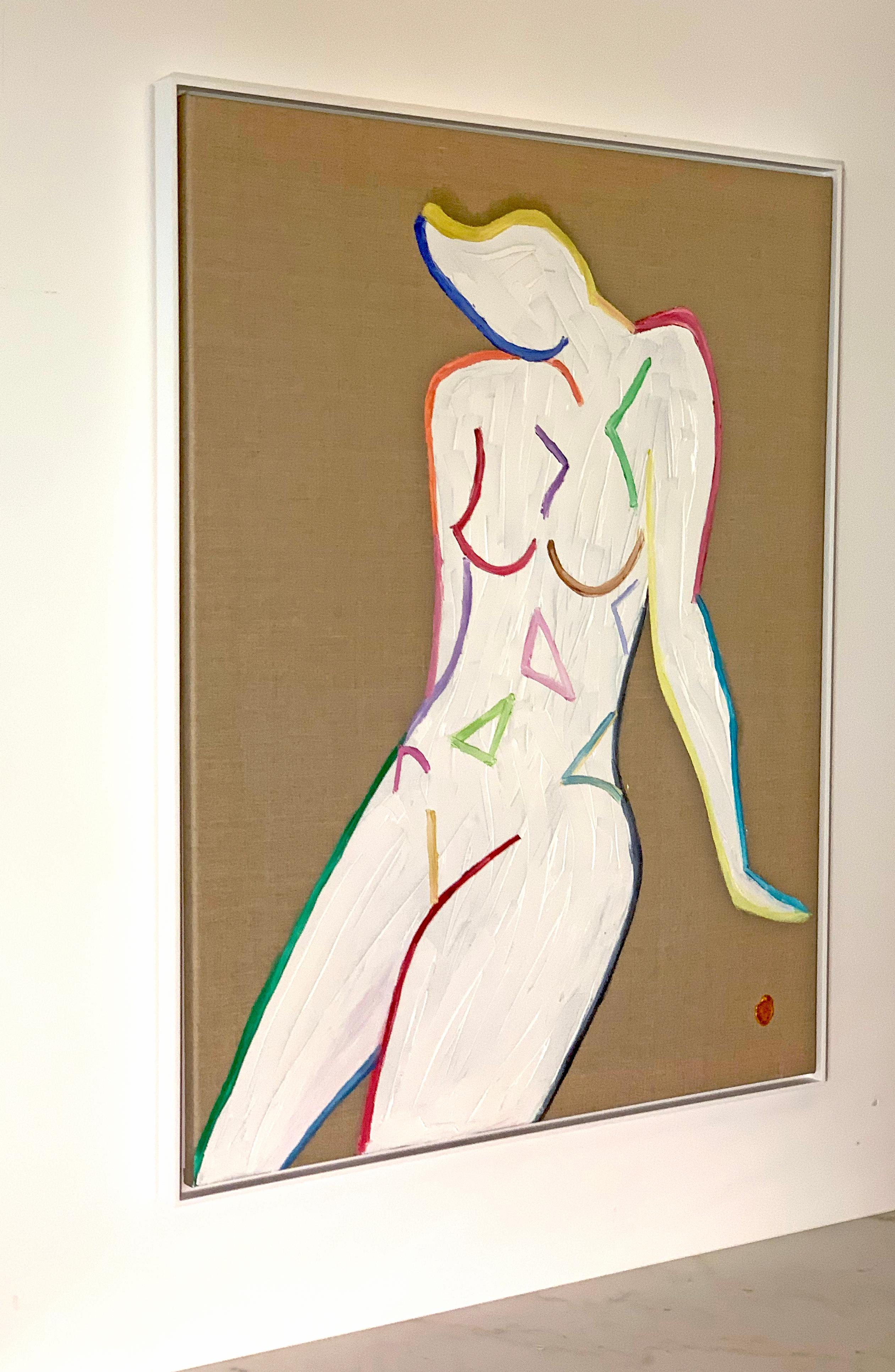 Soñar despierto by K. Hormel - Desnudo Óleo abstracto contemporáneo en venta 2