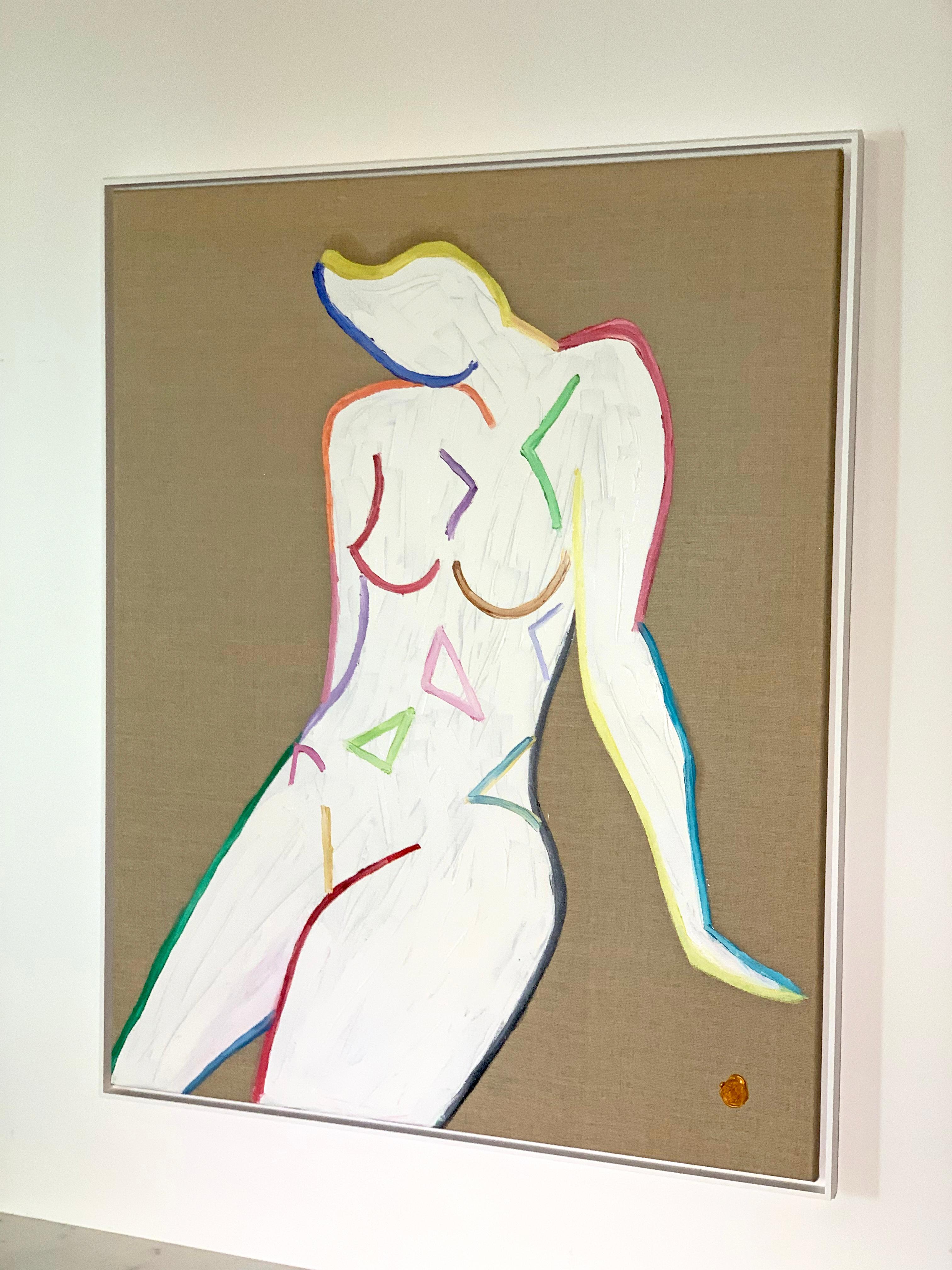 Soñar despierto by K. Hormel - Desnudo Óleo abstracto contemporáneo en venta 4