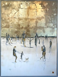Days in the Sun von K. Hormel - Gold Zeitgenössisches abstraktes Ölgemälde