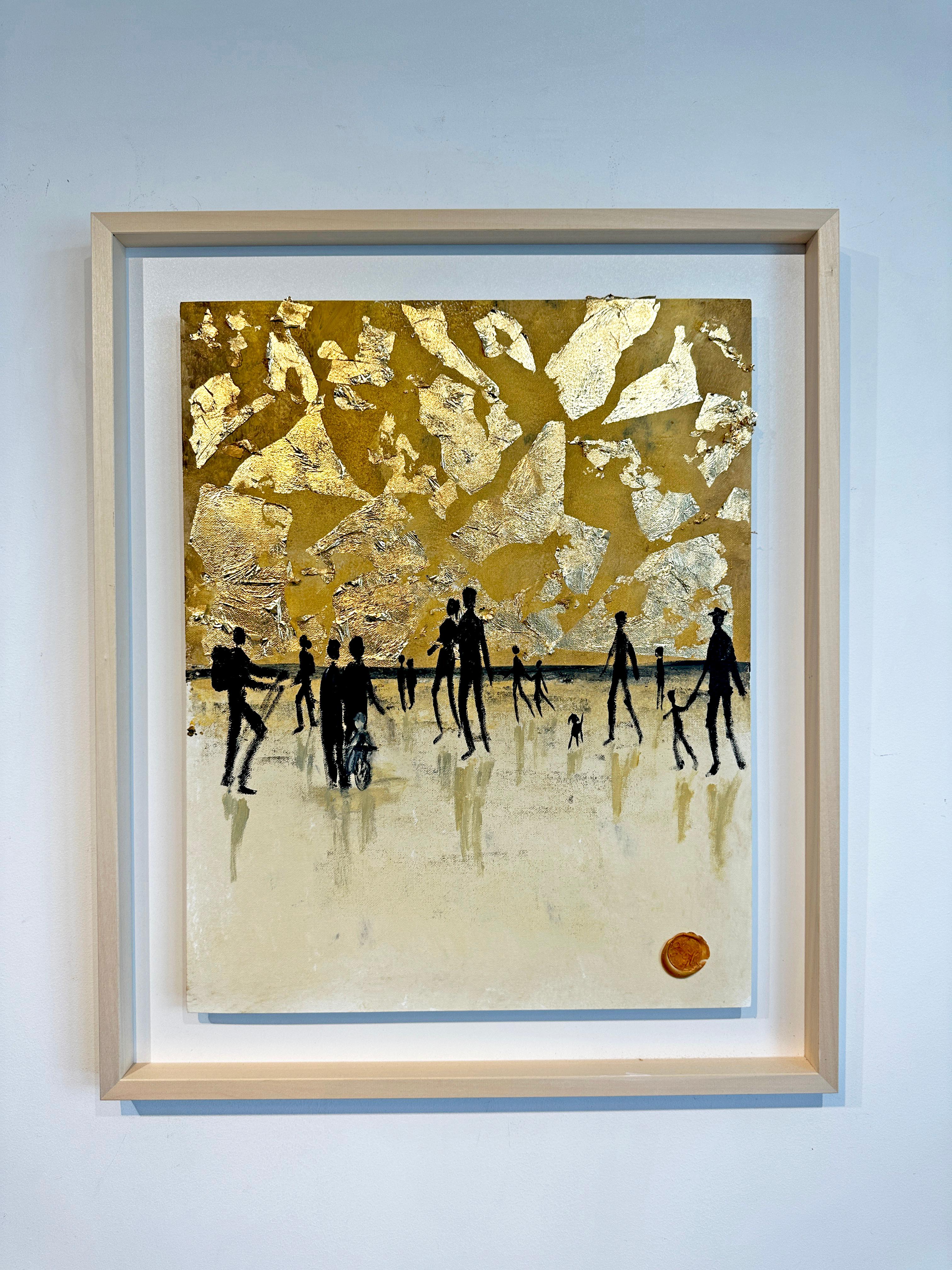 Days of Gold by Katharina Hormel - Contemporary abstract Oil painting 1