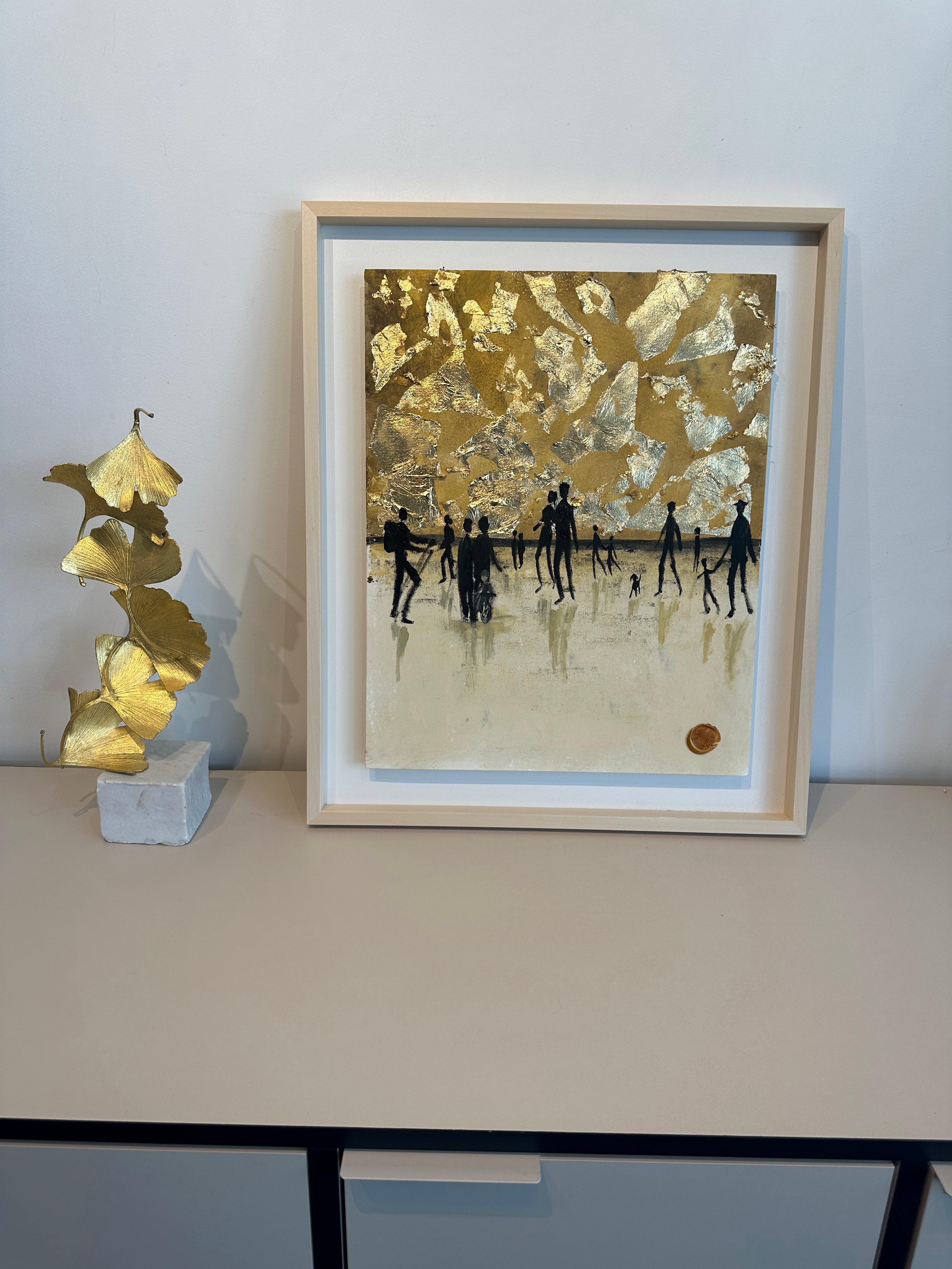 Days of Gold by Katharina Hormel - Contemporary abstract Oil painting 3