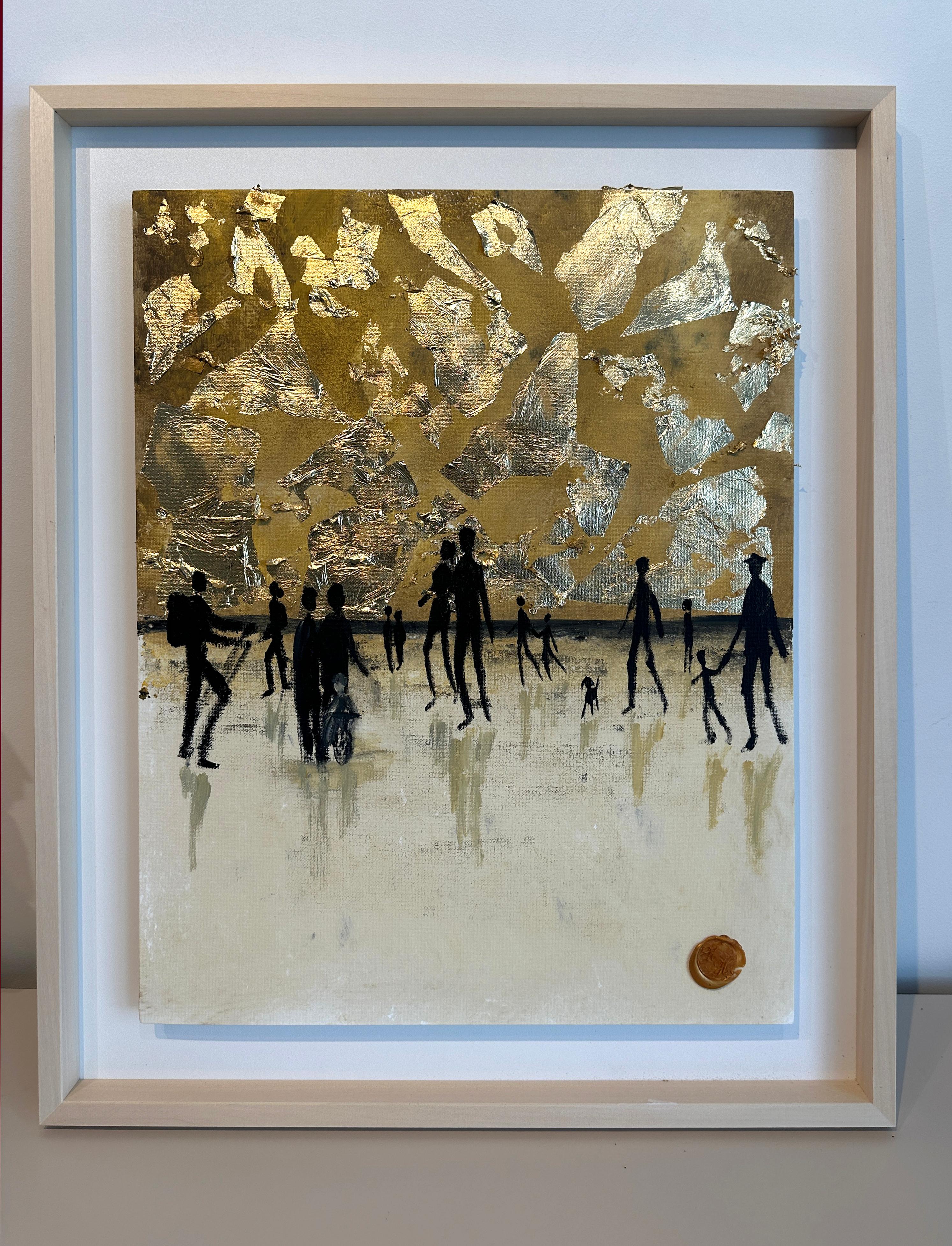 Days of Gold by Katharina Hormel - Contemporary abstract Oil painting 8