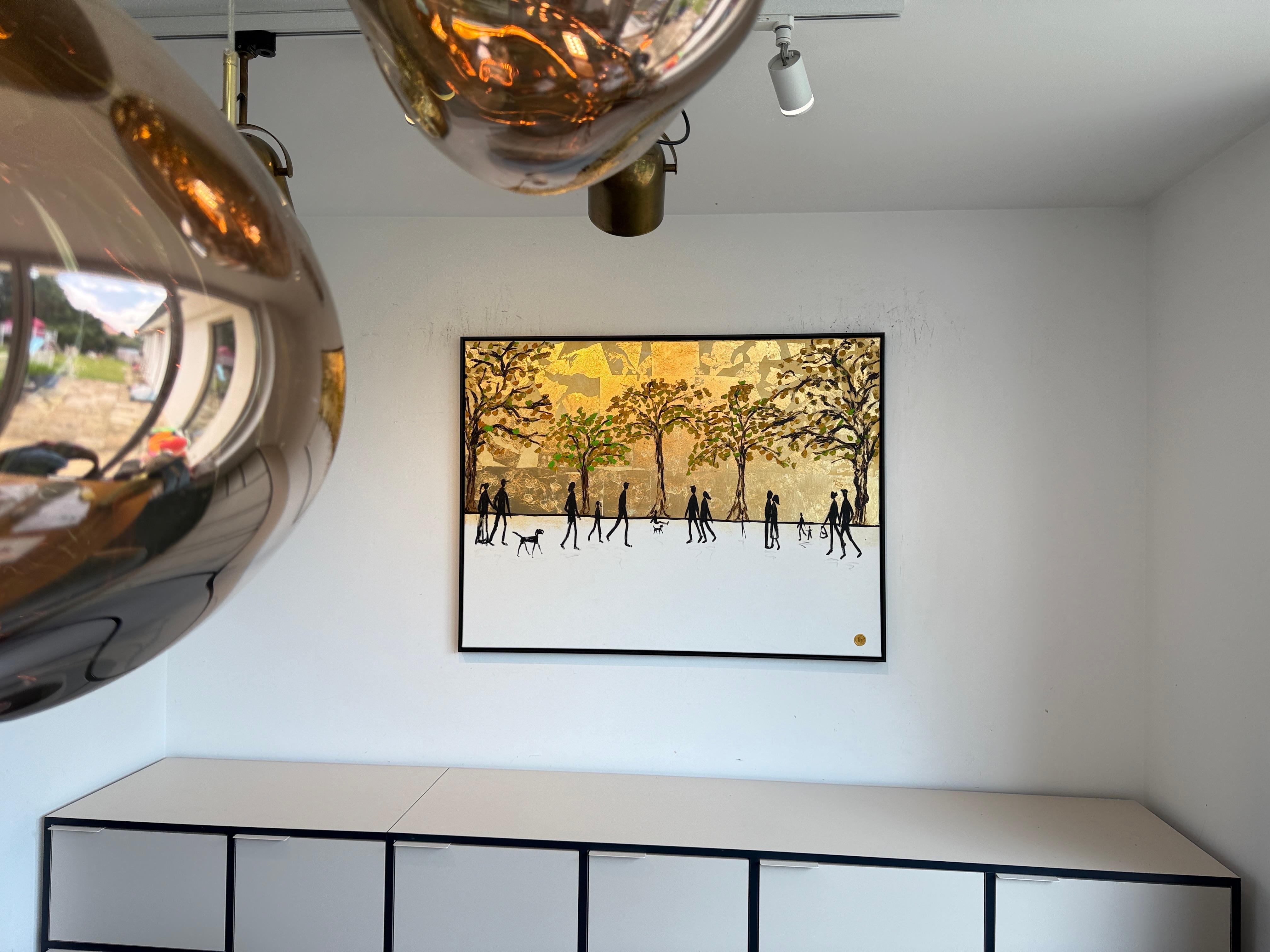 Since That Day, I’ve Been Yours - Gold Leaf Contemporary abstract painting For Sale 7