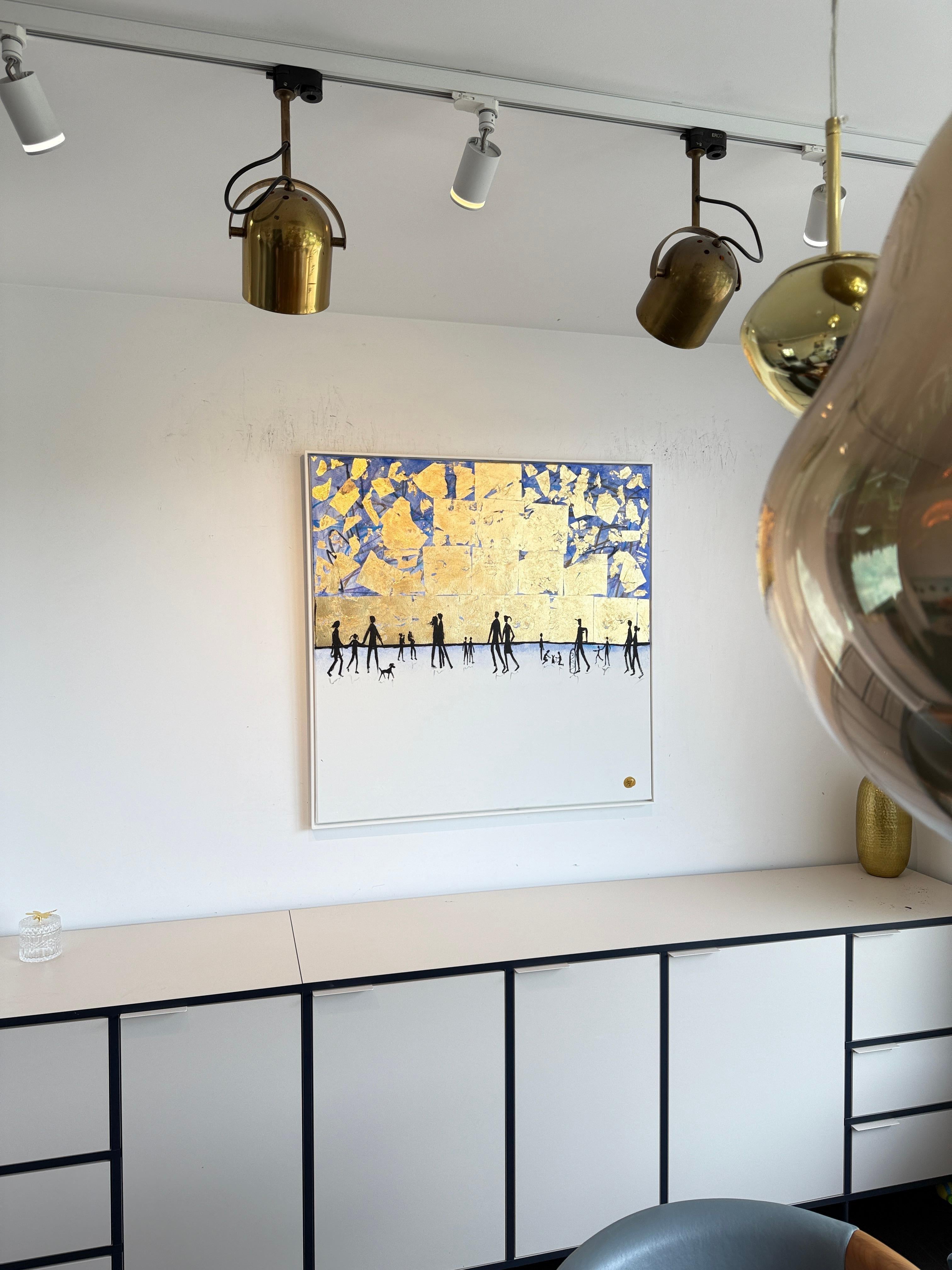 Each Day, Always With You - Gold Leaf Contemporary abstract painting For Sale 9