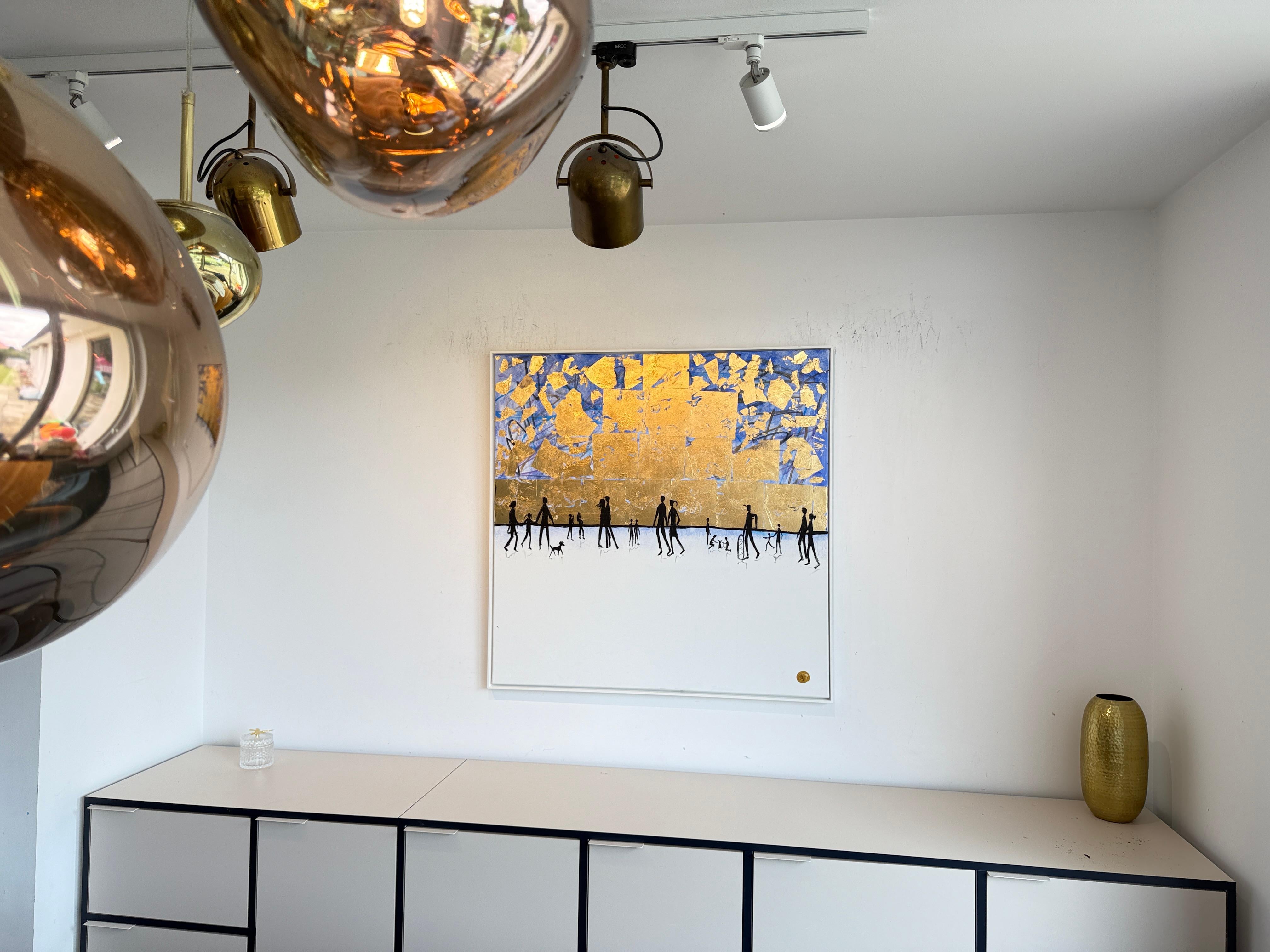 Each Day, Always With You - Gold Leaf Contemporary abstract painting For Sale 11