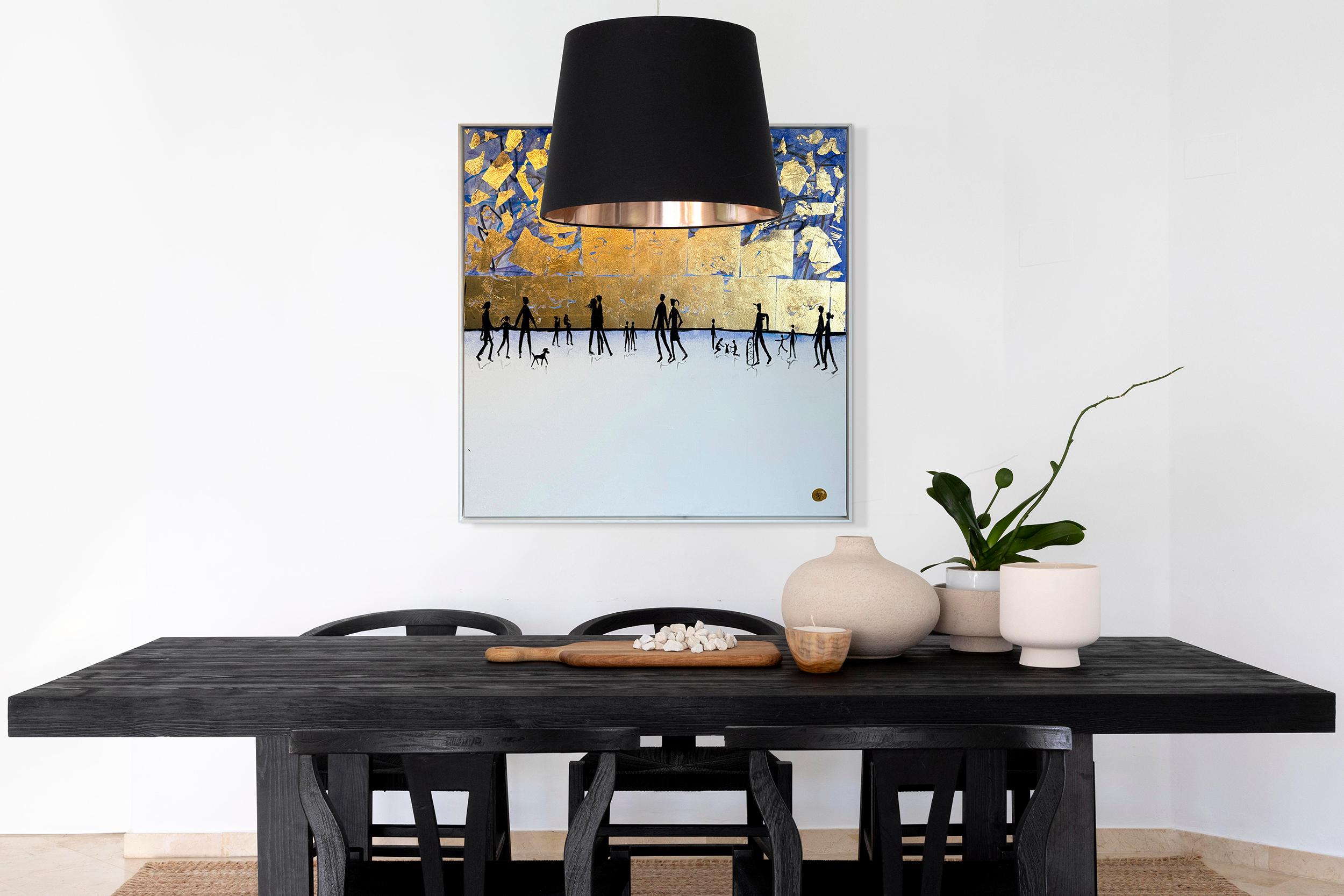 Each Day, Always With You - Gold Leaf Contemporary abstract painting For Sale 12