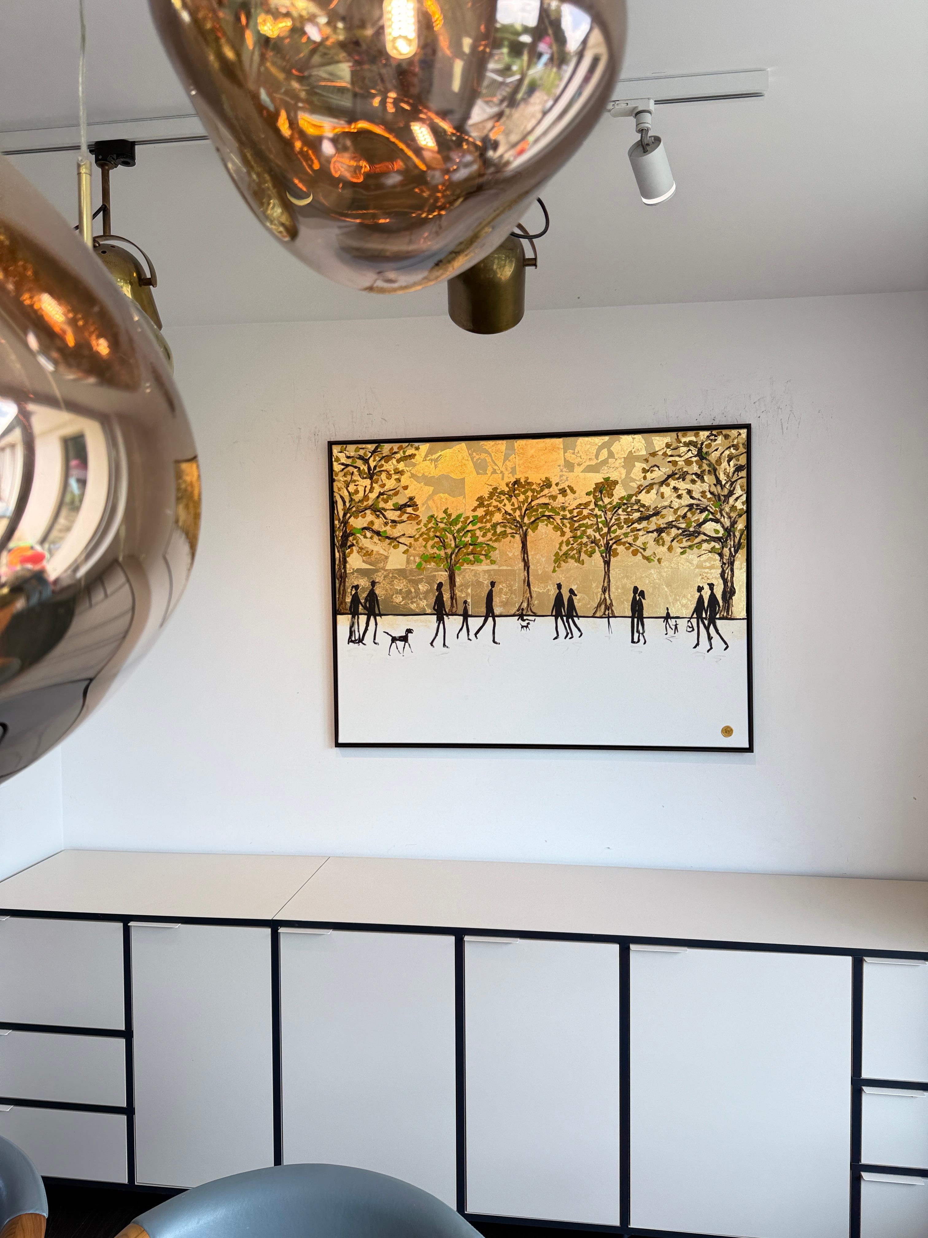 Since That Day, I’ve Been Yours - Gold Leaf Contemporary abstract painting For Sale 11