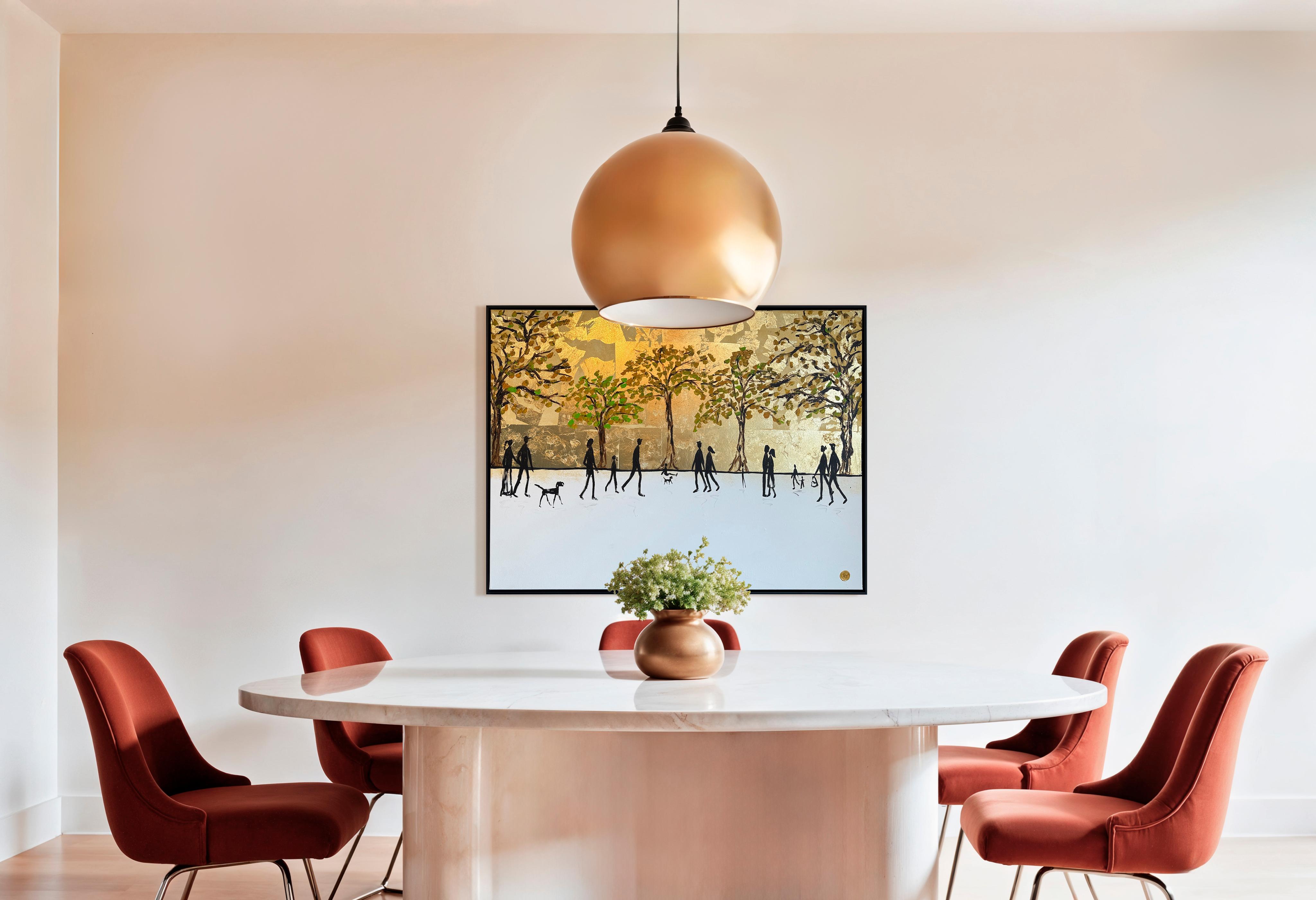 Since That Day, I’ve Been Yours - Gold Leaf Contemporary abstract painting For Sale 12