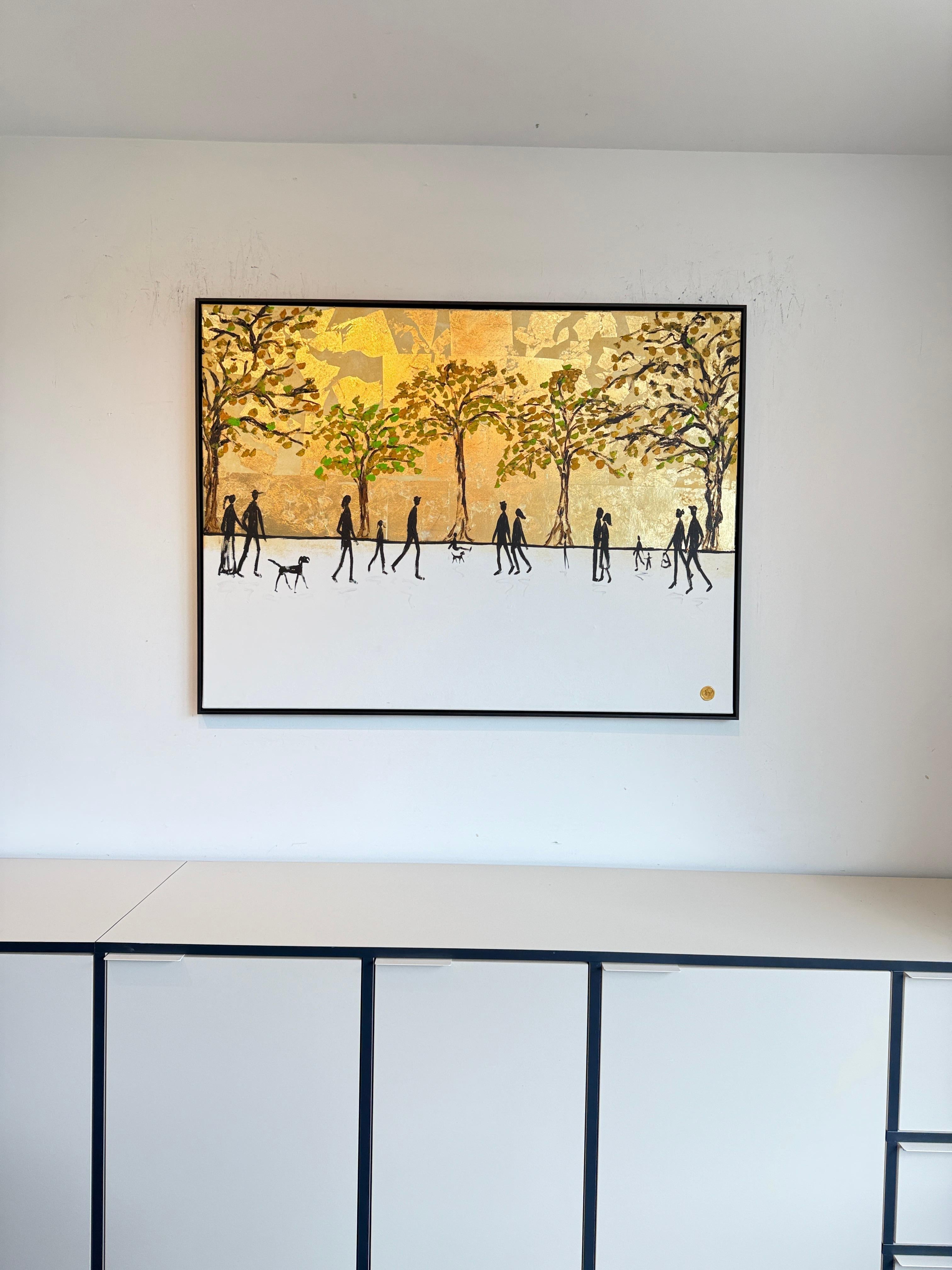 Since That Day, I’ve Been Yours - Gold Leaf Contemporary abstract painting For Sale 2