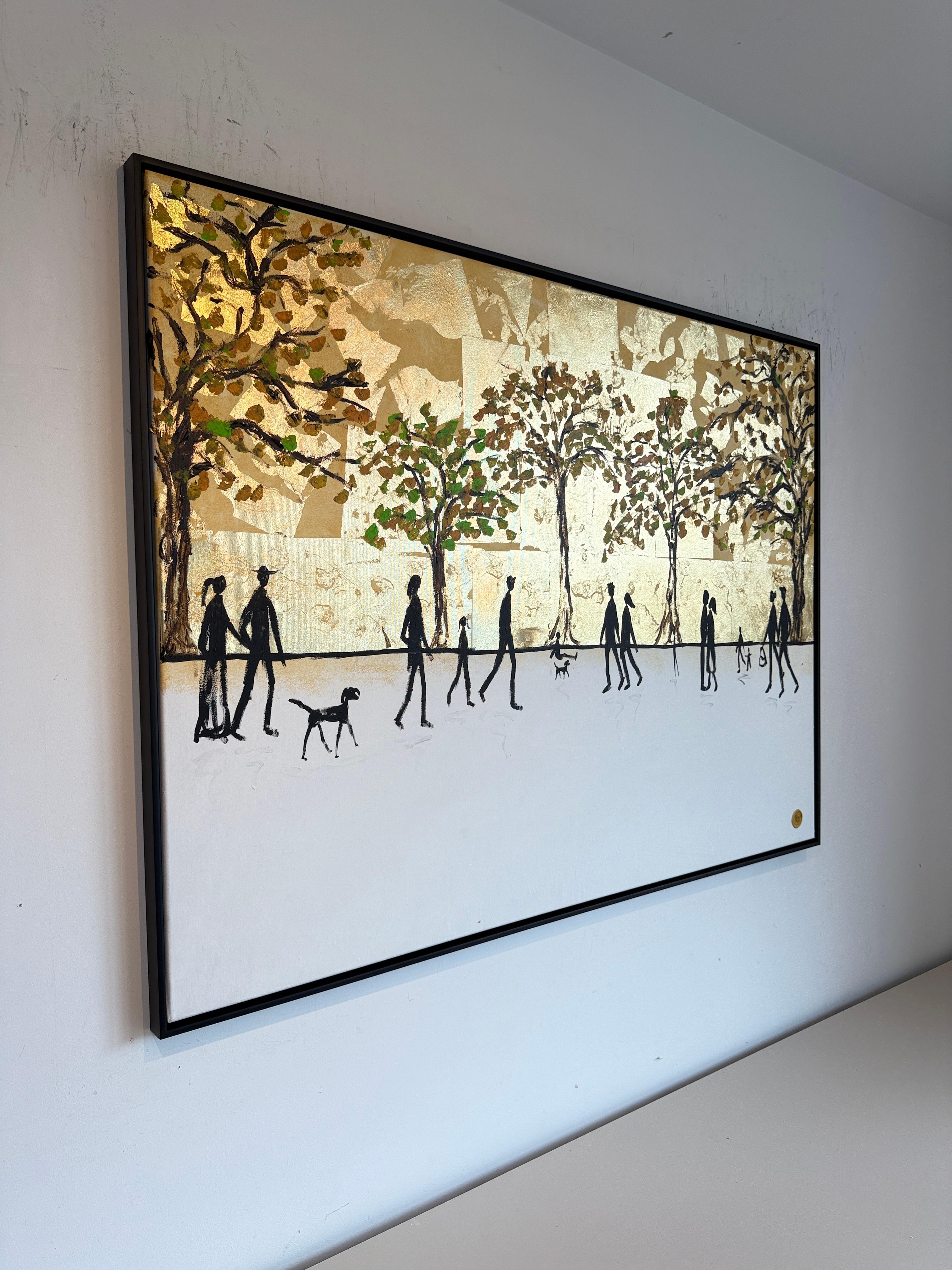 Since That Day, I’ve Been Yours - Gold Leaf Contemporary abstract painting For Sale 3