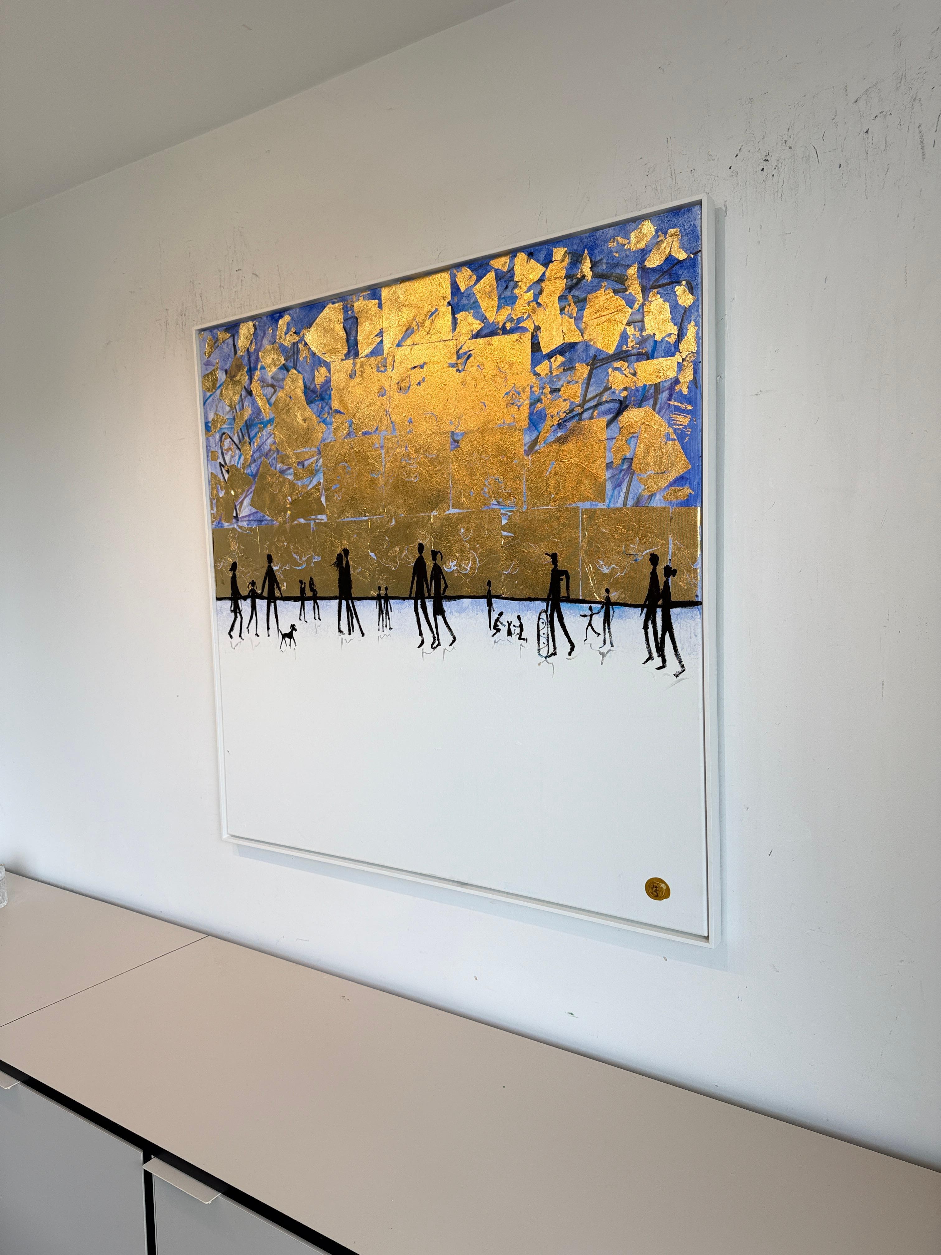 Each Day, Always With You - Gold Leaf Contemporary abstract painting For Sale 6