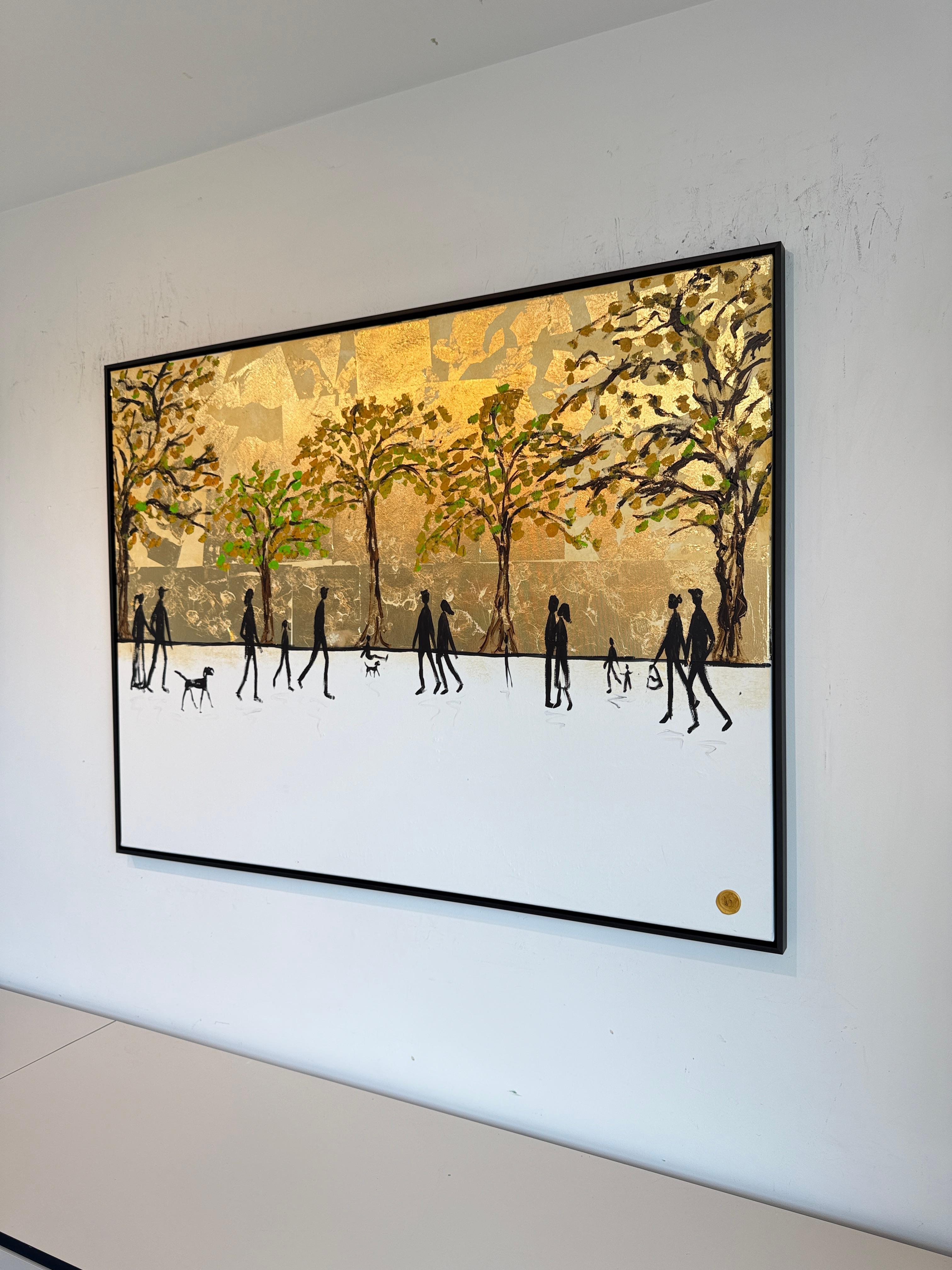 Since That Day, I’ve Been Yours - Gold Leaf Contemporary abstract painting For Sale 5