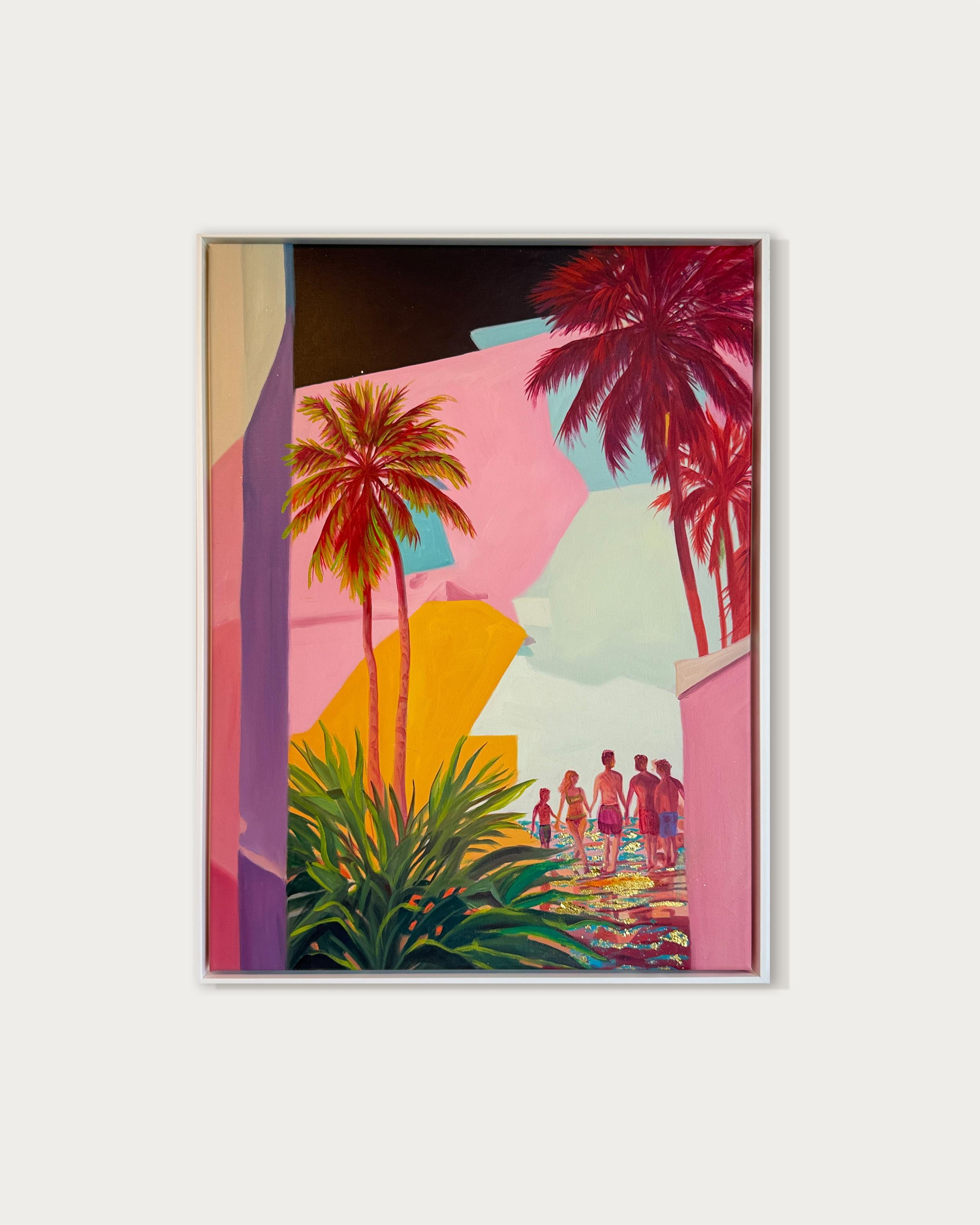 Mit dir das Glück finden - Blattgold Zeitgenössische abstrakte Malerei – Painting von Katharina Hormel