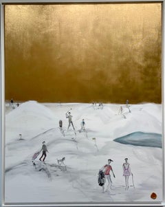 Momenti di golf di Katharina Hormel - Pittura ad olio astratta contemporanea