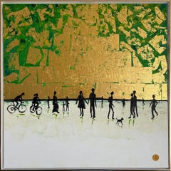 Greene & Greene sous nos pieds - Feuille d'or Tableau familial contemporain