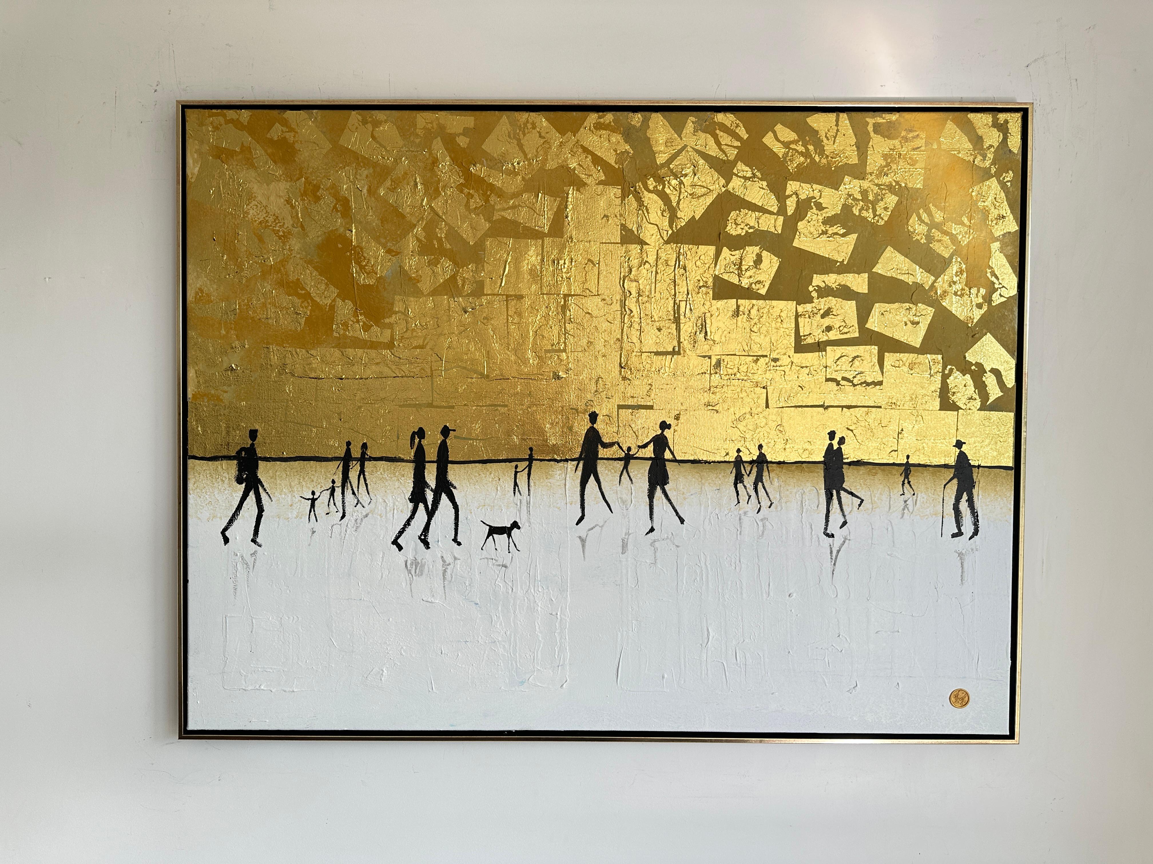 Katharina Hormel crea dipinti di paesaggi minimalisti con scene di vita quotidiana. Le sue opere ritraggono spesso persone impegnate nelle loro attività quotidiane, come una piacevole passeggiata nel parco, una gita in bicicletta, una partita a