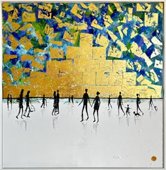 I don't want to Miss a Thing - Gold Leaf Contemporary abstract  painting