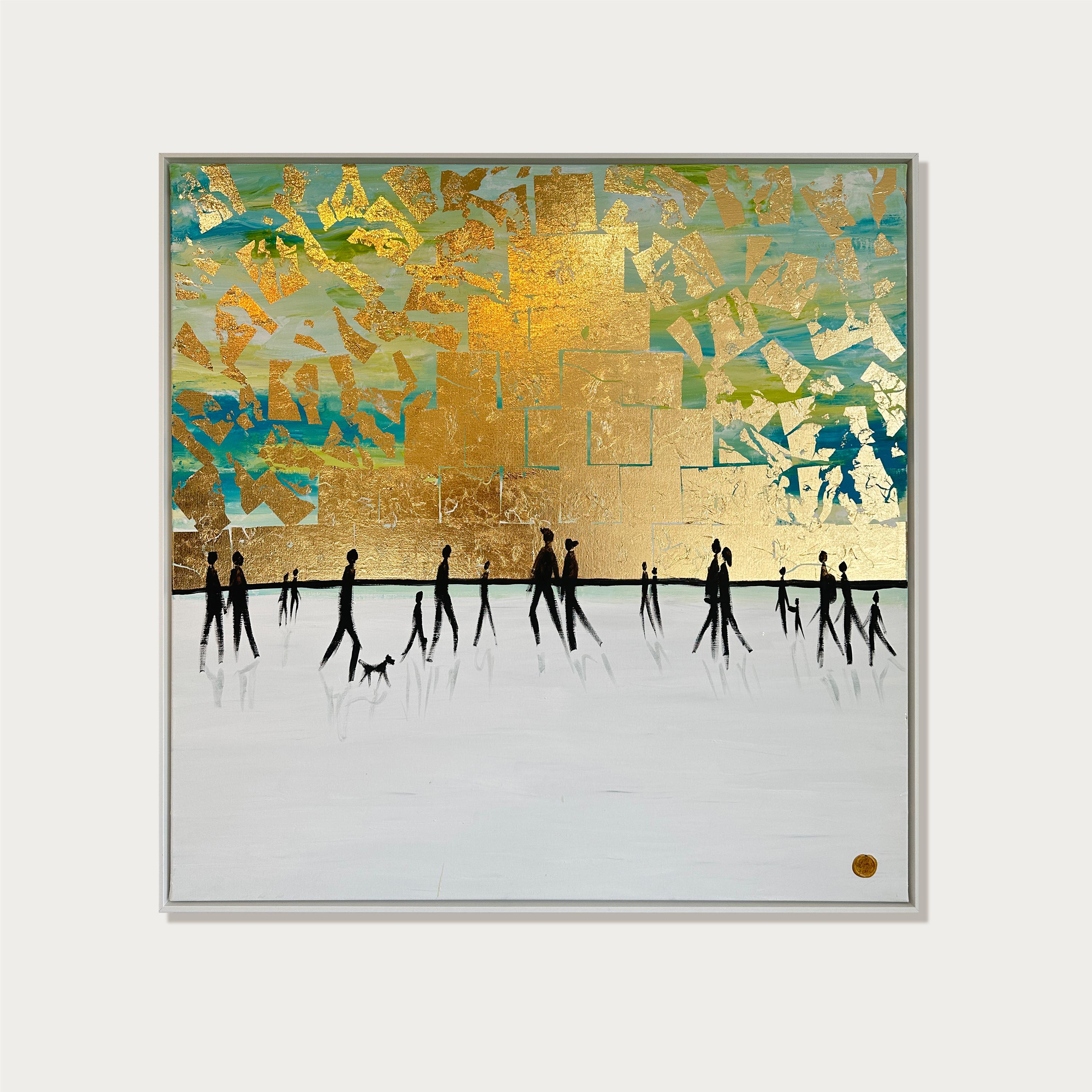 Katharina Hormel crea paisajes minimalistas con escenas cotidianas de la vida. Su arte retrata a menudo a personas ocupadas en sus actividades cotidianas, como dando un tranquilo paseo por el parque, montando en bicicleta, jugando al fútbol o