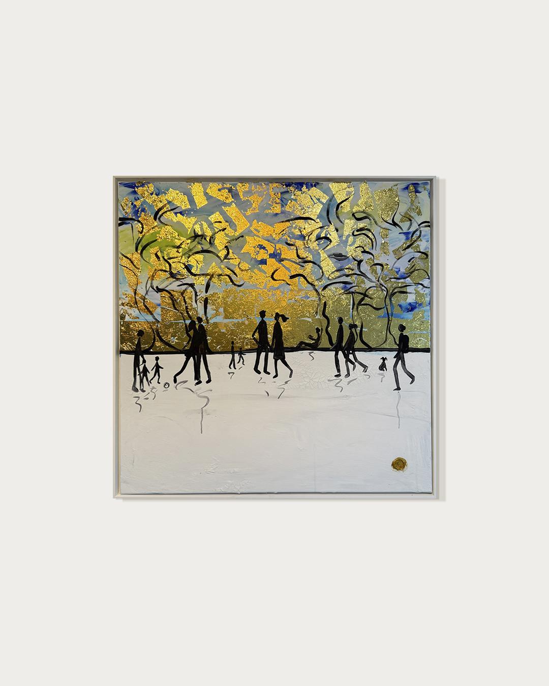 Katharina Hormel schafft minimalistische Landschaftsbilder, die alltägliche Szenen des Lebens zeigen. Ihre Bilder zeigen oft Menschen bei ihren täglichen Aktivitäten, wie z. B. bei einem gemütlichen Spaziergang im Park, beim Radfahren, beim