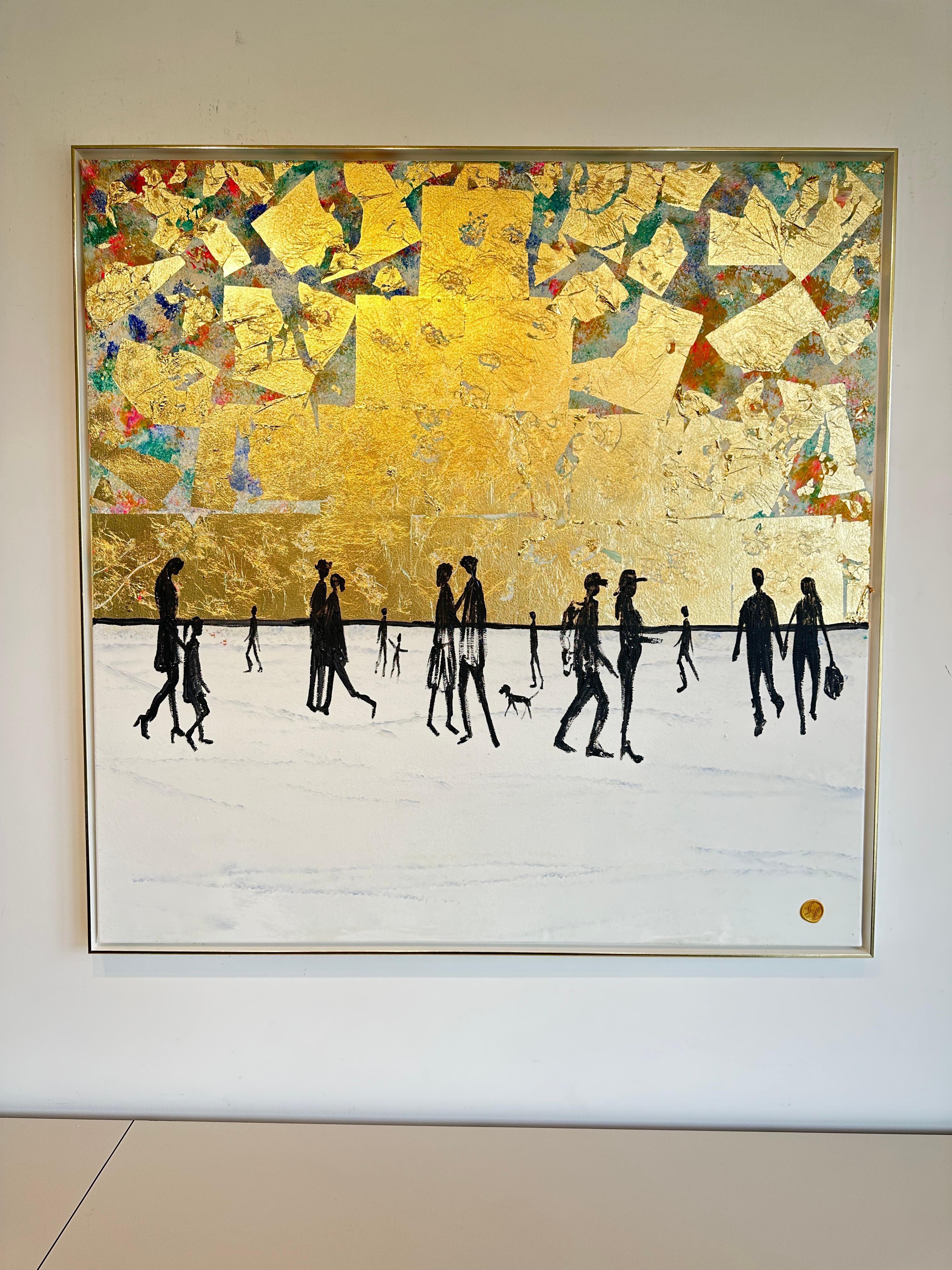 Katharina Hormel crea dipinti di paesaggi minimalisti con scene di vita quotidiana. Le sue opere ritraggono spesso persone impegnate nelle loro attività quotidiane, come una piacevole passeggiata nel parco, una gita in bicicletta, una partita a