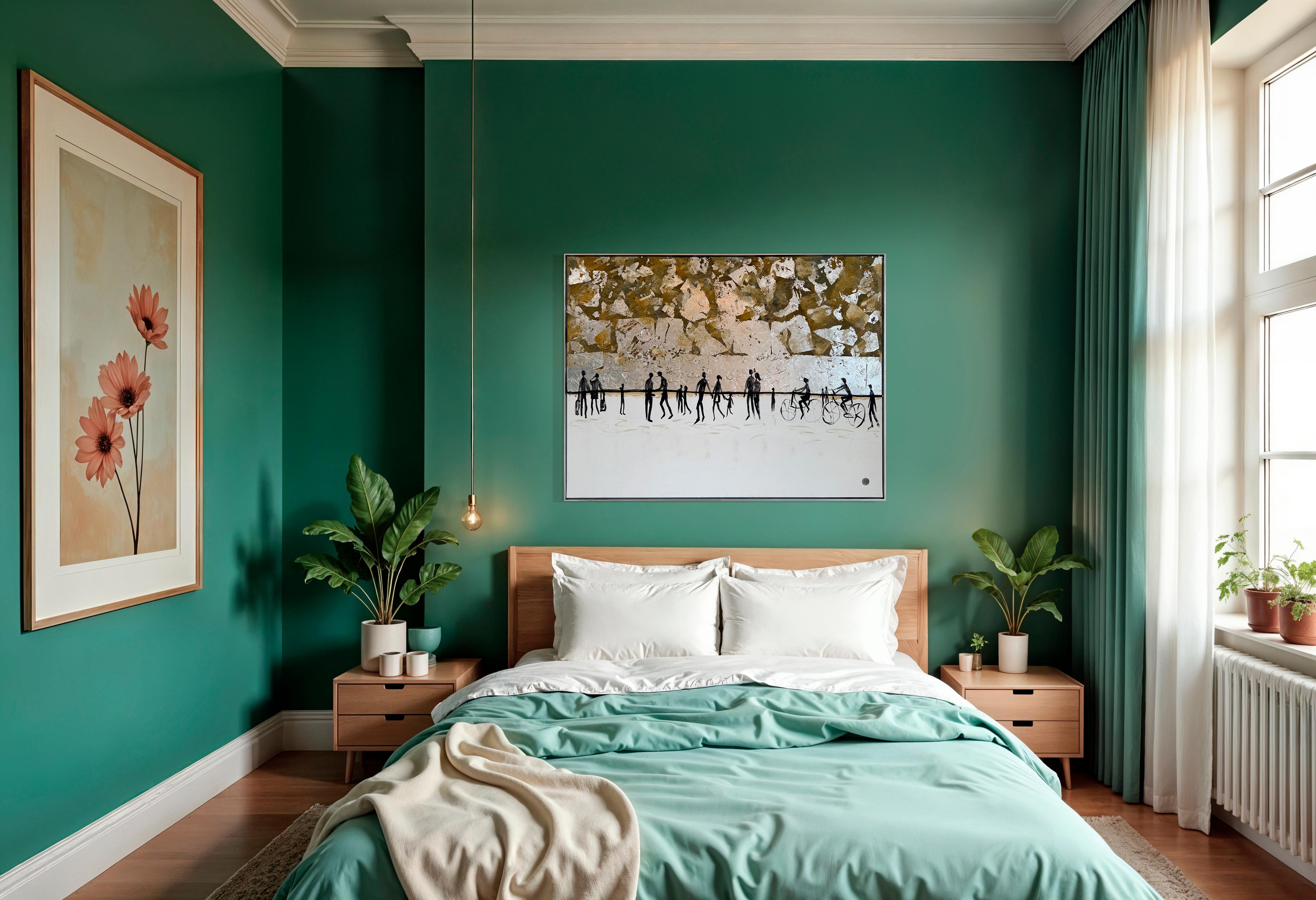 Love that never lets go - Gold Leaf Contemporary abstract family painting en venta 9